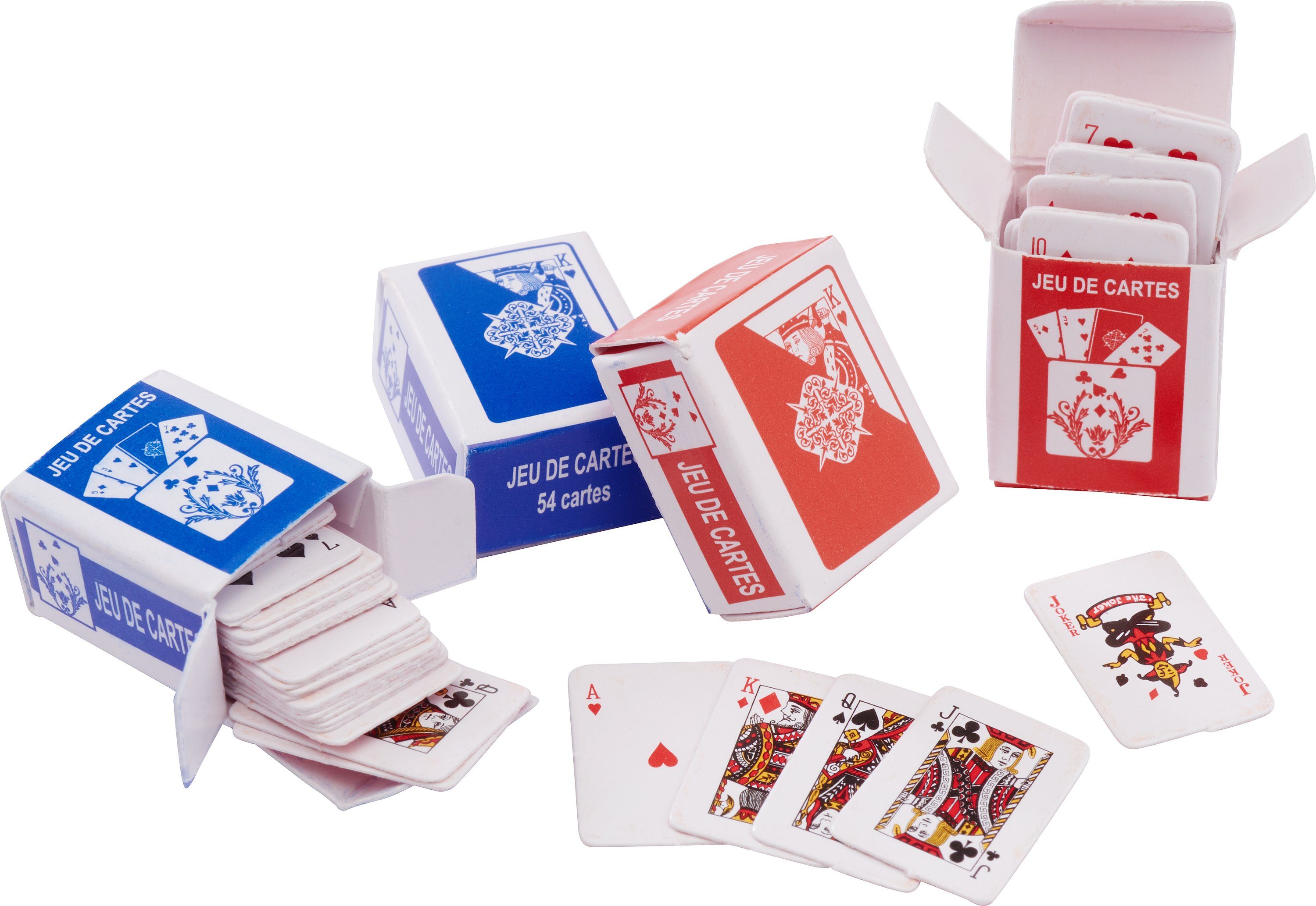 St), HobbyFun (4 Stück 2 Spielkarten-Set Dekofigur