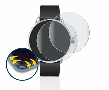 BROTECT Full-Screen Schutzfolie für Withings ScanWatch (42 mm), Displayschutzfolie, 2 Stück, 3D Curved matt entspiegelt Full-Screen Anti-Reflex