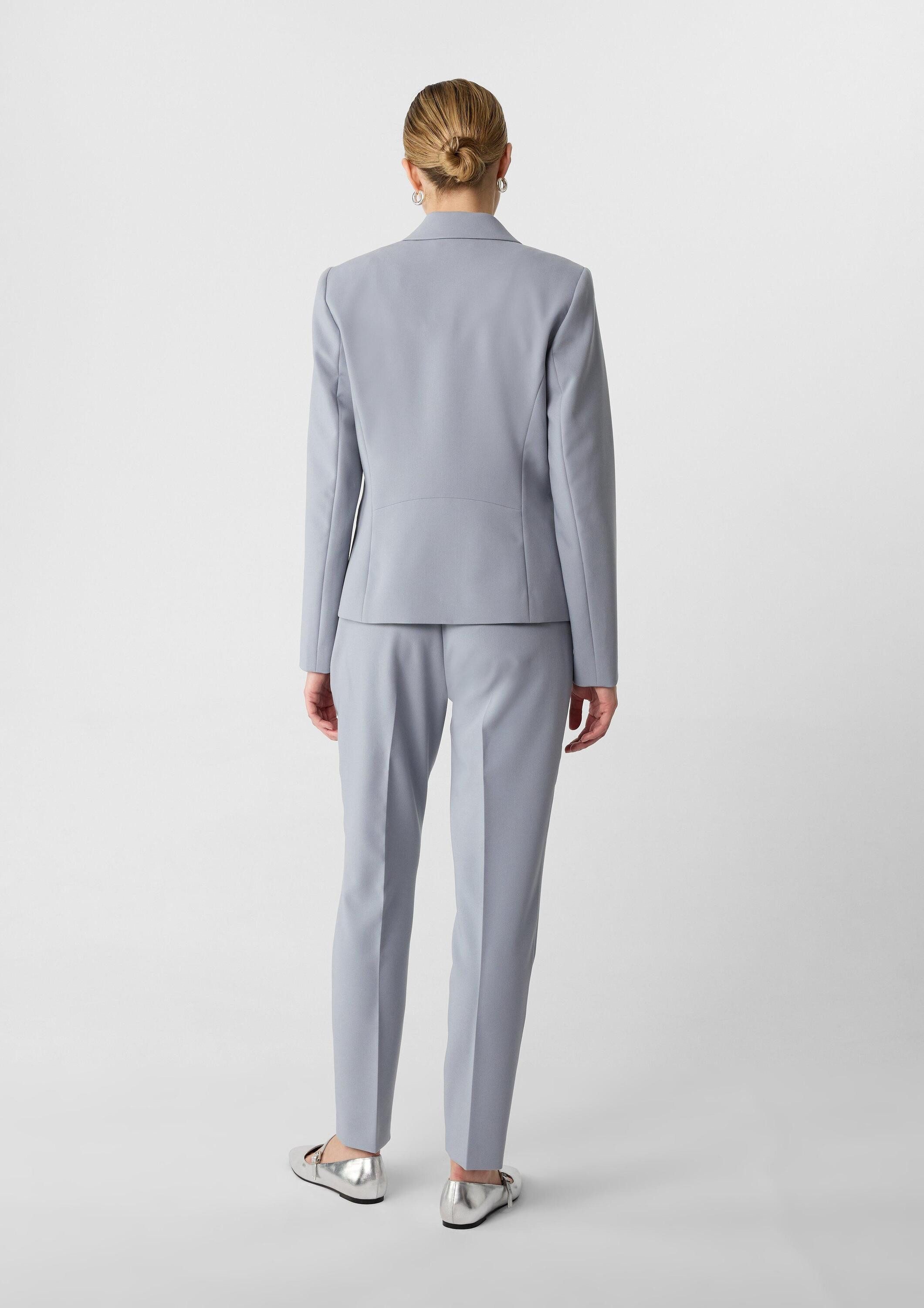 comma Jackenblazer Indoor-Jacke Taillierter Blazer mit Reverskragen und Leistentaschen