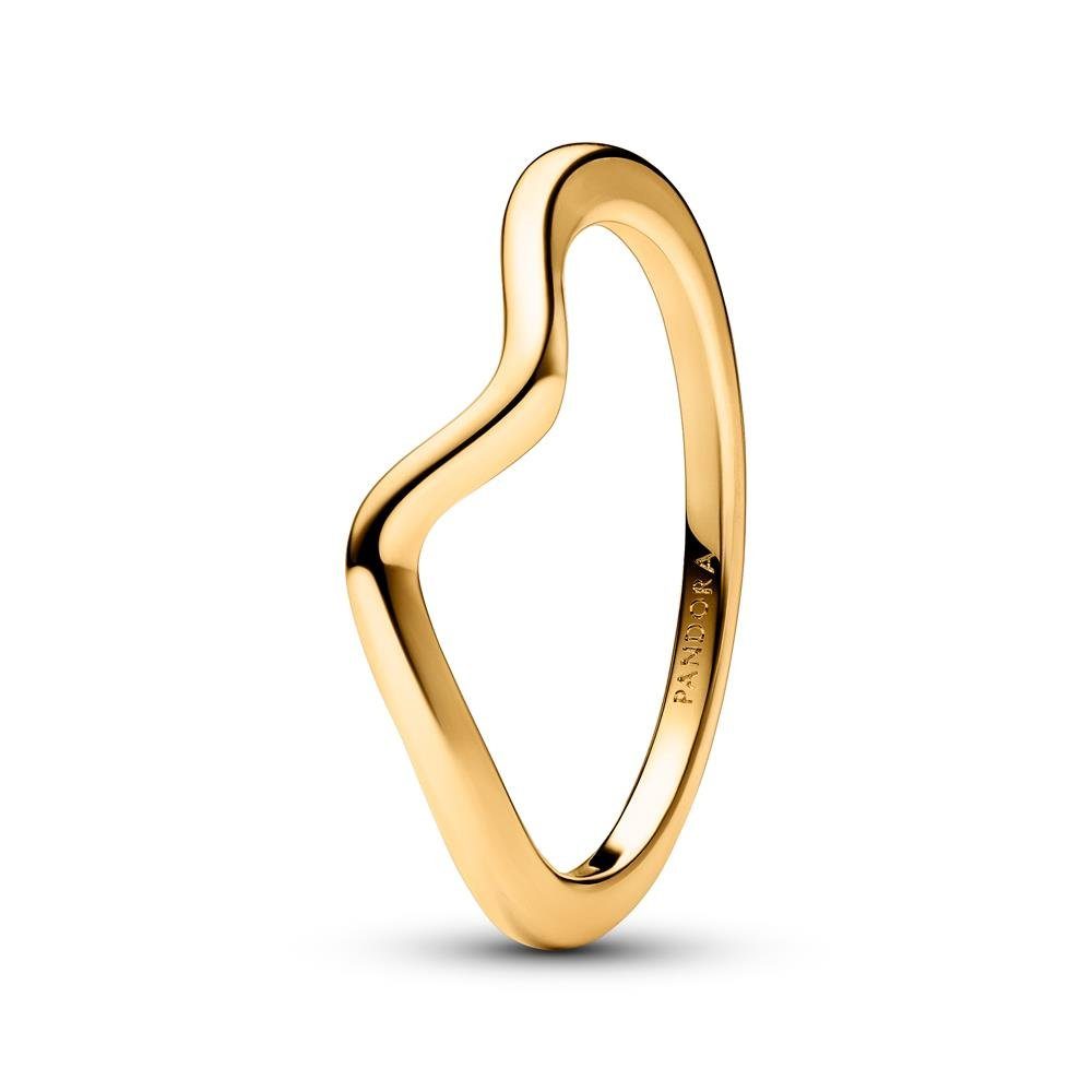 Fingerring PANDORA Timeless Damen Ring Welle, IP Gold