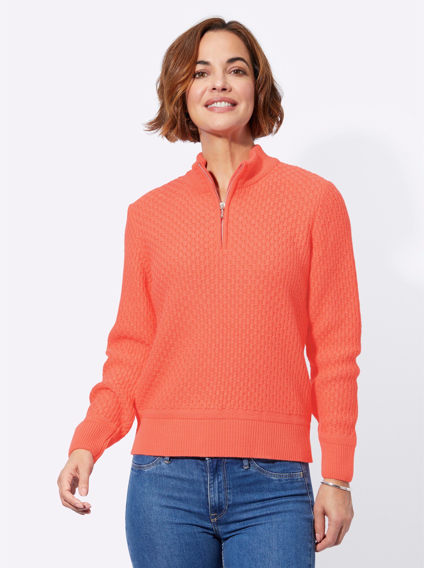 Witt Strickpullover Pullover Langarm Strukturstrick