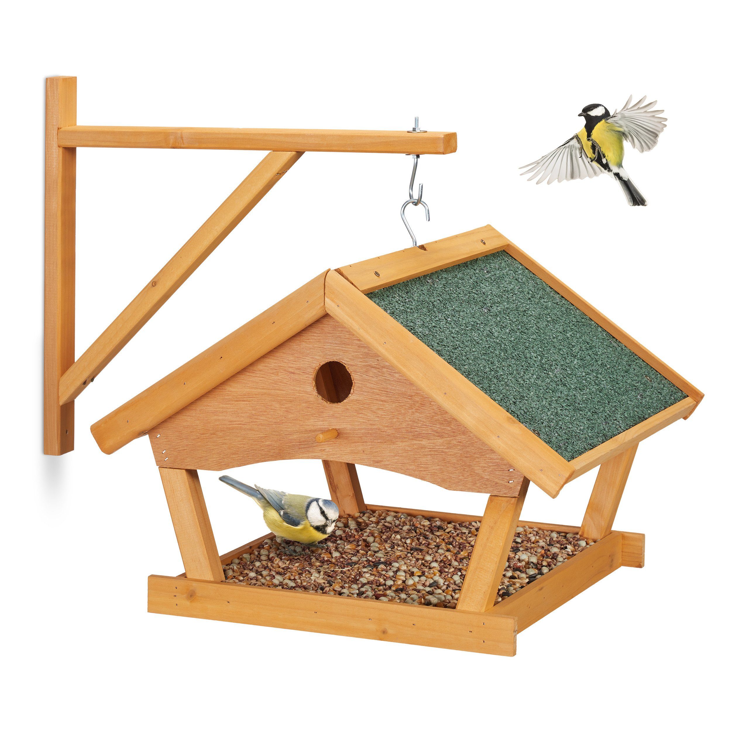relaxdays Vogelhaus Vogelfutterhaus Wand günstig online kaufen