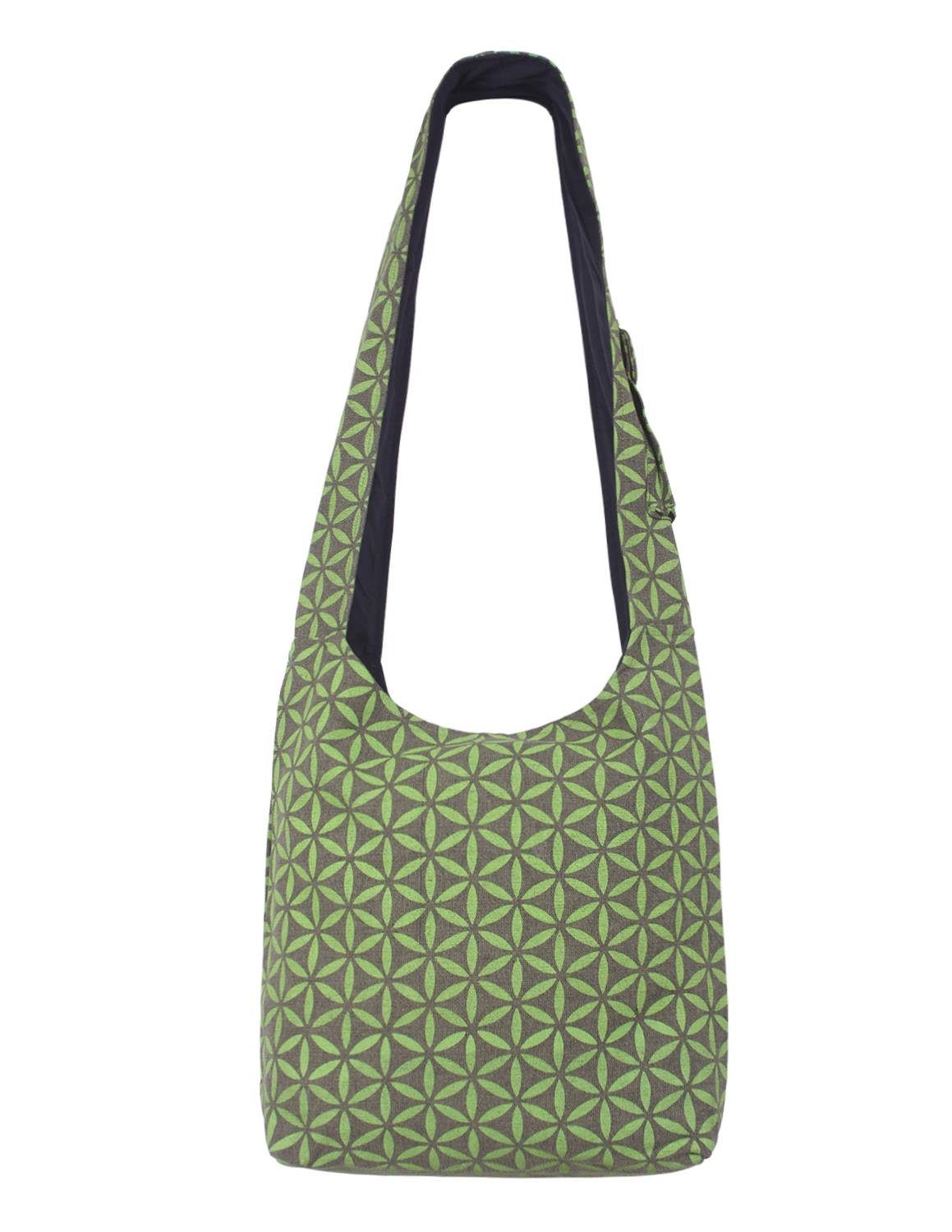 Vishes Shopper Umhängetasche Schultertasche Facetten Blumen, günstig online kaufen