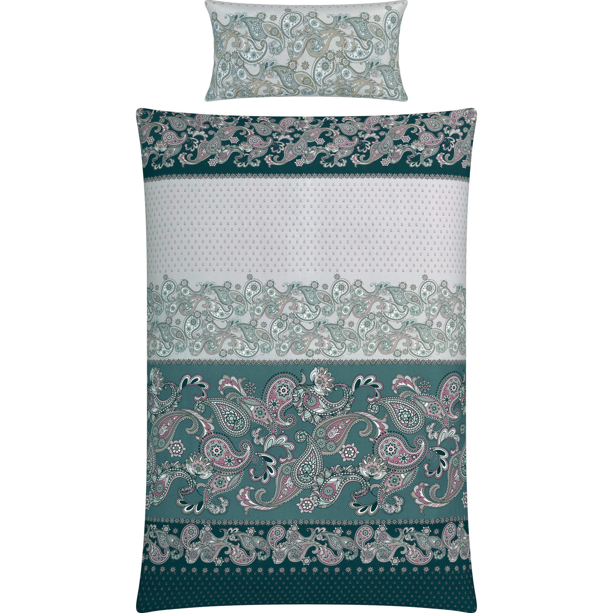 REDBEST Bettwäsche Bettwäsche, Mako-Satin, Satin Paisley günstig online kaufen