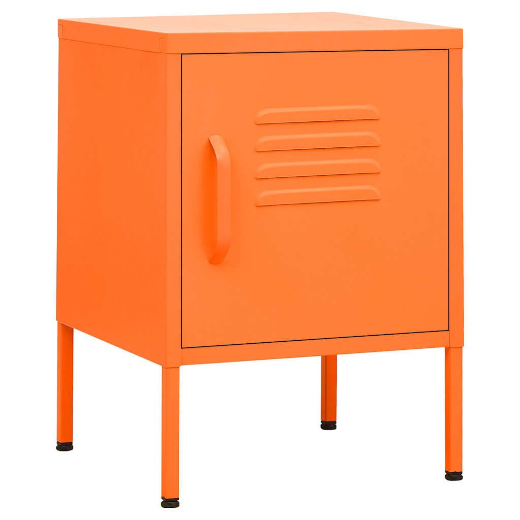 vidaXL Nachttisch Nachttische 2 Stk. Orange 35x35x51 cm Stahl (2-St)