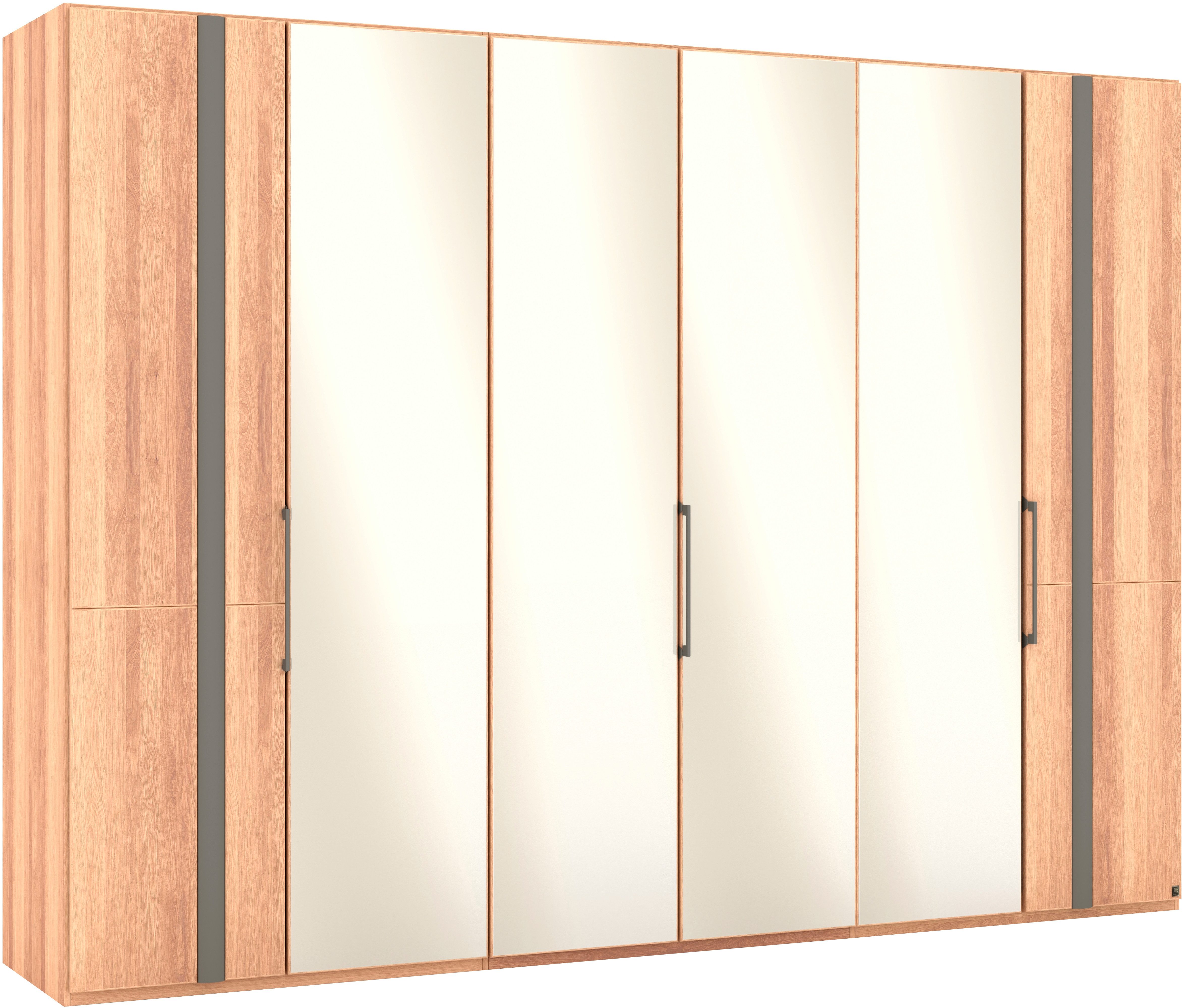 Musterring Kleiderschrank Sorrent, Kleiderschrank, Schrank, teilmassiv Eiche (mit Türdämpfern, in 5 Breiten & 2 Höhen, extra Böden, MADE IN GERMANY) Türen Eiche massiv oder als Parsol-Bronze-Spiegel, verschiedene Maße