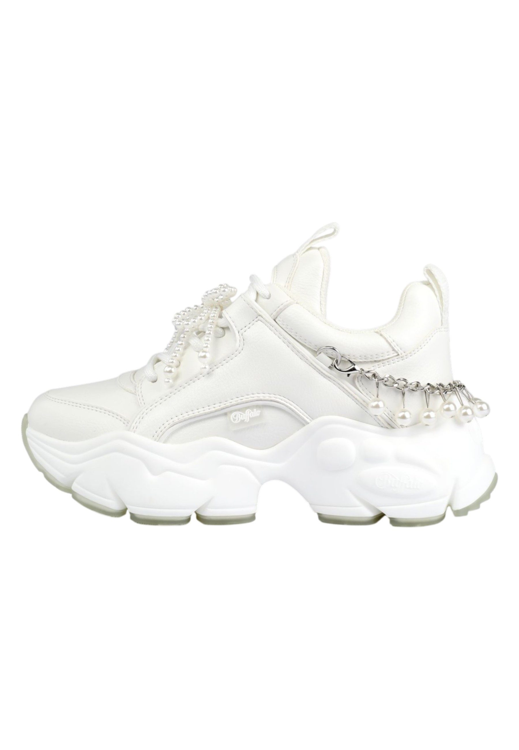 Buffalo 1636666 Binary Chain Pearl White Sneaker
