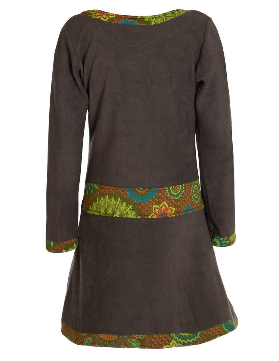 Vishes Midikleid Extra warmes Winterkleid Damen Langarm Kleider Sweatkleid günstig online kaufen