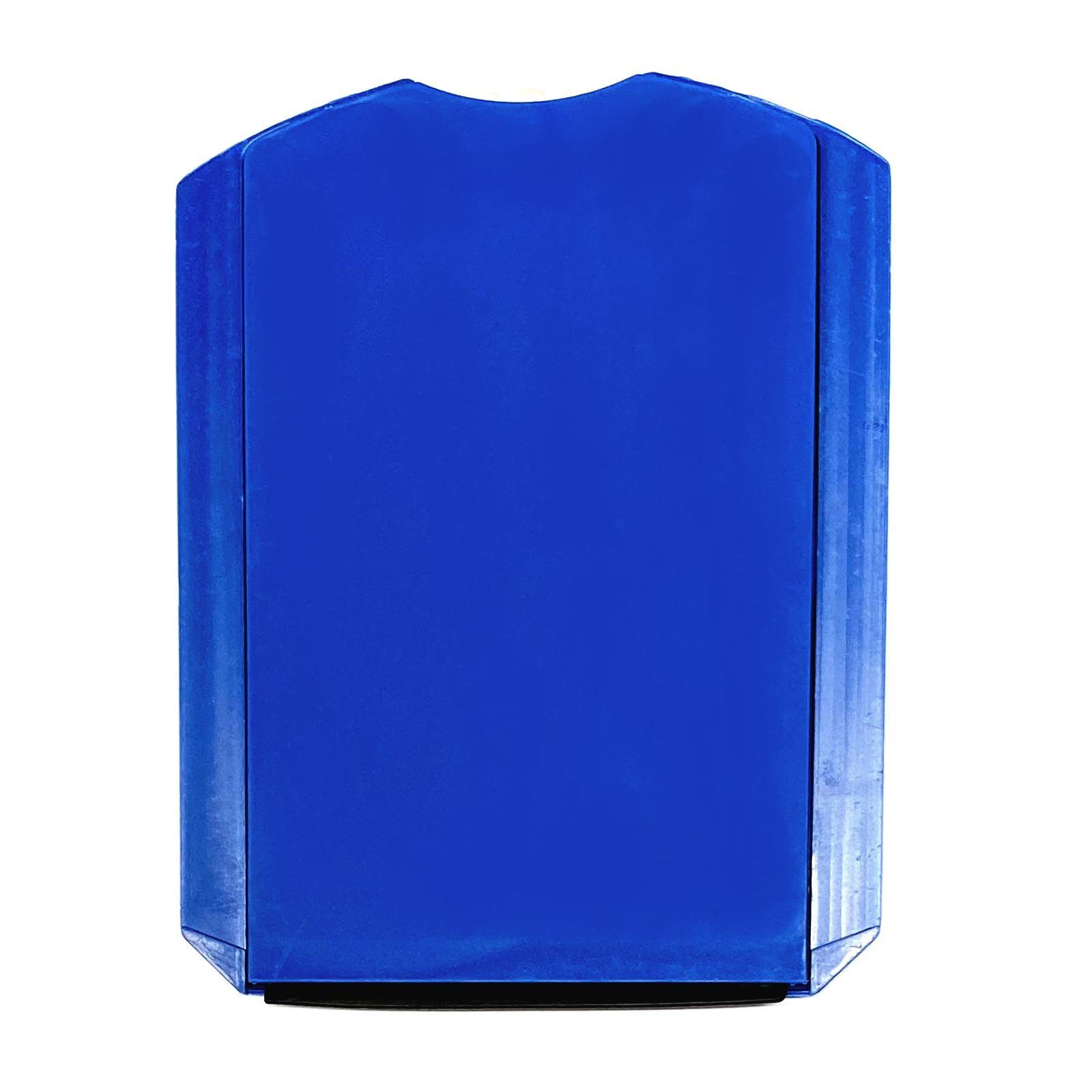 HAC24 Parkscheibe 10x Parkscheibe mit Eiskratzer und Gummilippe Kunststoff Auto Parkuhr, 15,5x12 cm Blau