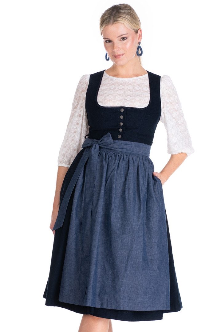 Hammerschmid Dirndl Cord Dirndl 2tlg. - ALMSEE - dunkelblau