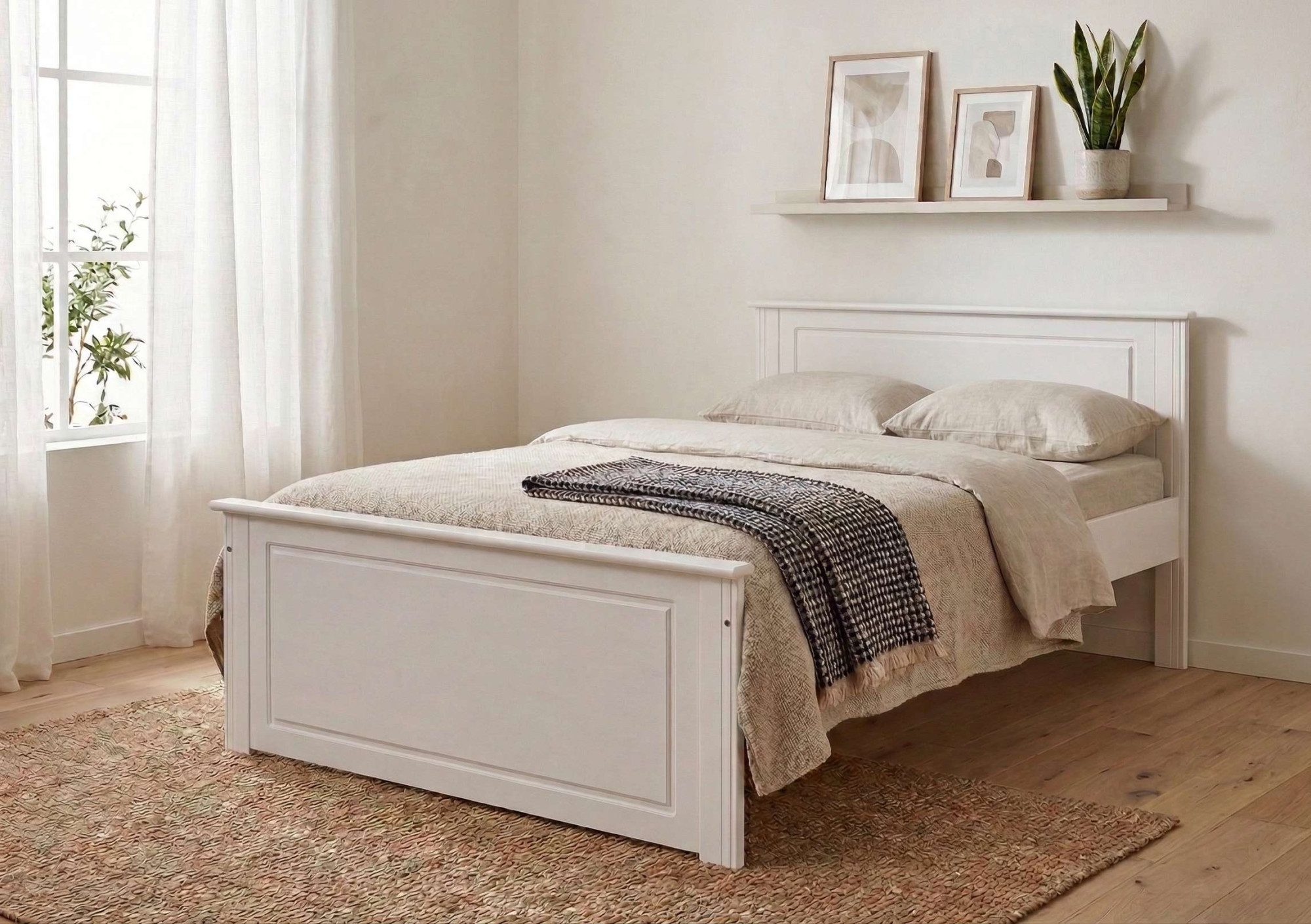 OTTO home Massivholzbett Hugo, FSC® zertifiziert, Landhausstil, zeitlos und edel (auch als Super Sparset inklusive Schubkästen), Stauraumbett, extra belastbar, Made in EU, viele Breiten