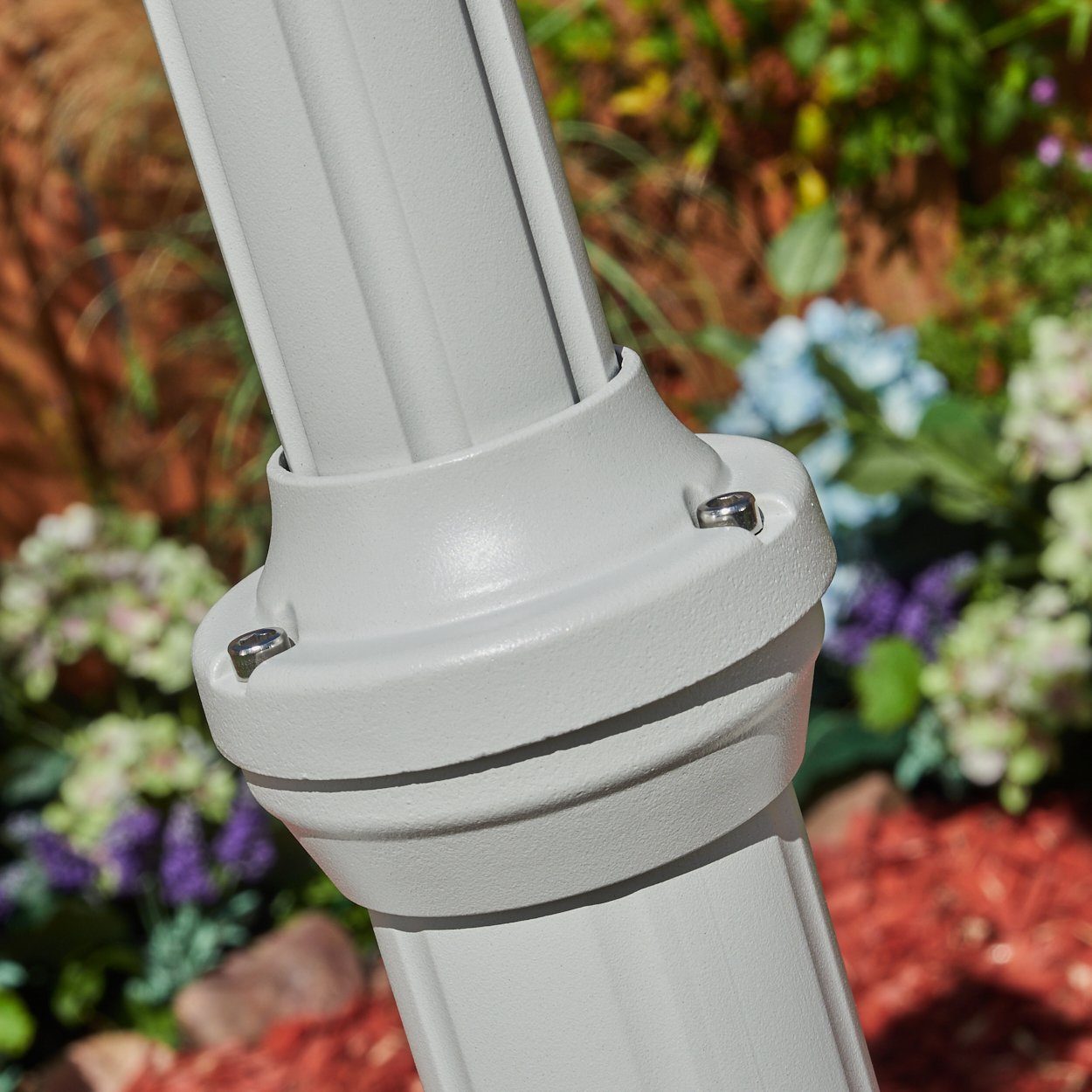 Leuchtmittel ohne E27, Kandelaber, Außen-Stehlampe aus Gartenbeleuchtung moderne ohne Metall/Glas IP44, in Wegeleuchte Leuchtmittel, hofstein 3x Weiß/Milchglas,