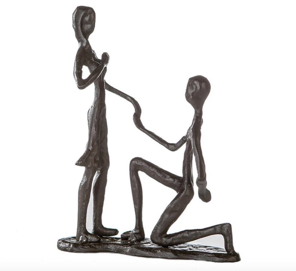 GILDE Dekofigur, Themen Figur, Skulptur mit Spruch und Weisheit, „ JA