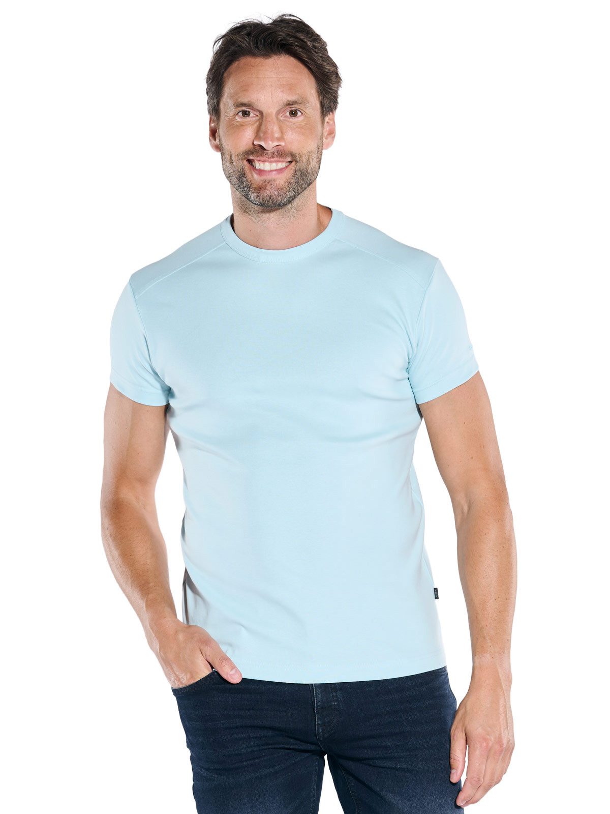 Engbers T-Shirt engbers Herren Basic-Shirt "My Favorite" organic, Hellblau günstig online kaufen