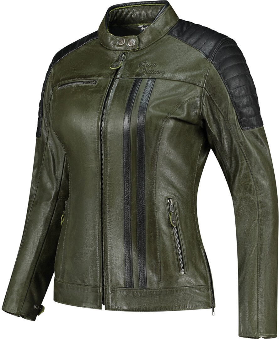 Rusty Stitches Motorradjacke Alice Damen Motorrad Lederjacke