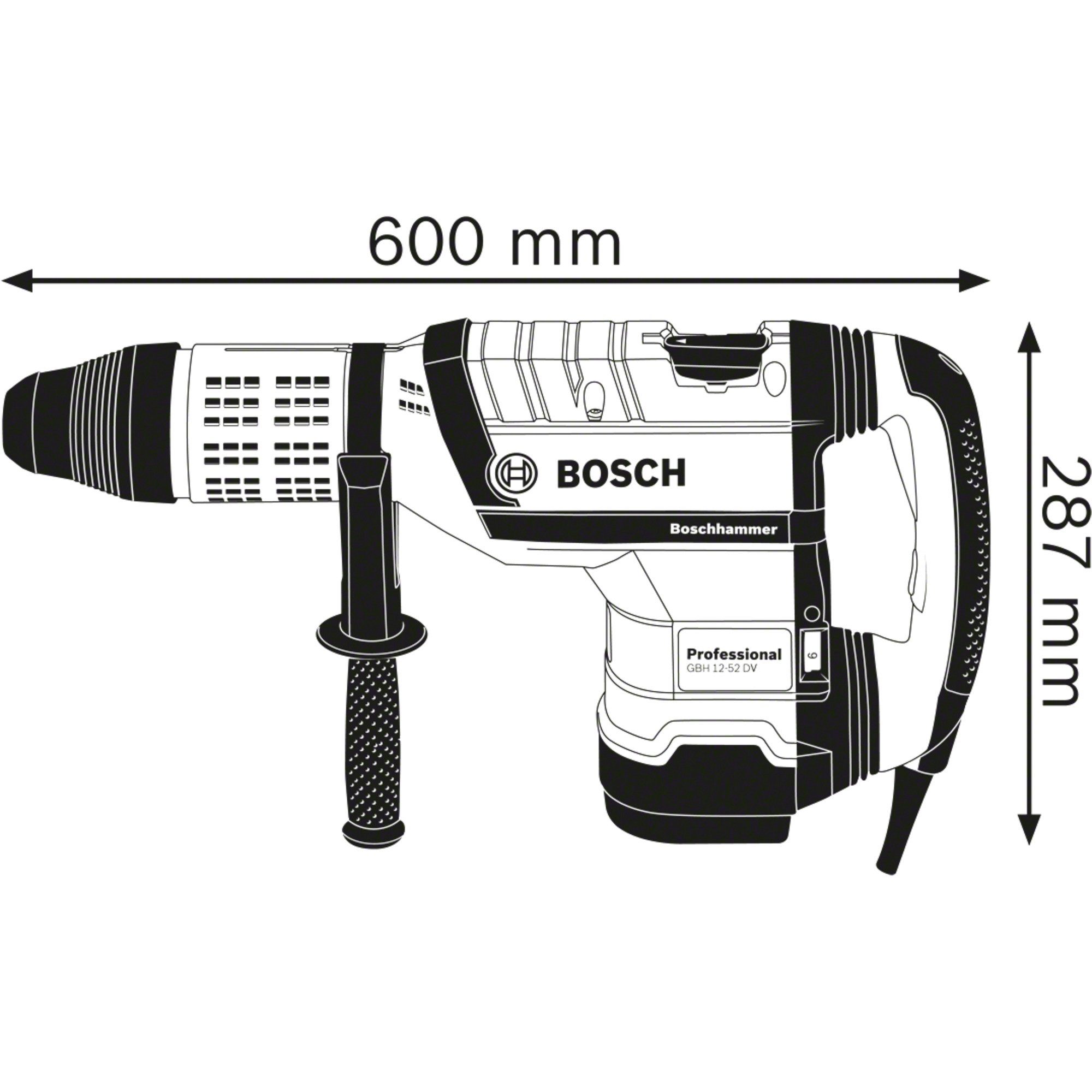 Bosch Professional Bohrmaschine Bosch Professional Bohrhammer GBH 12-52 DV, (1.700