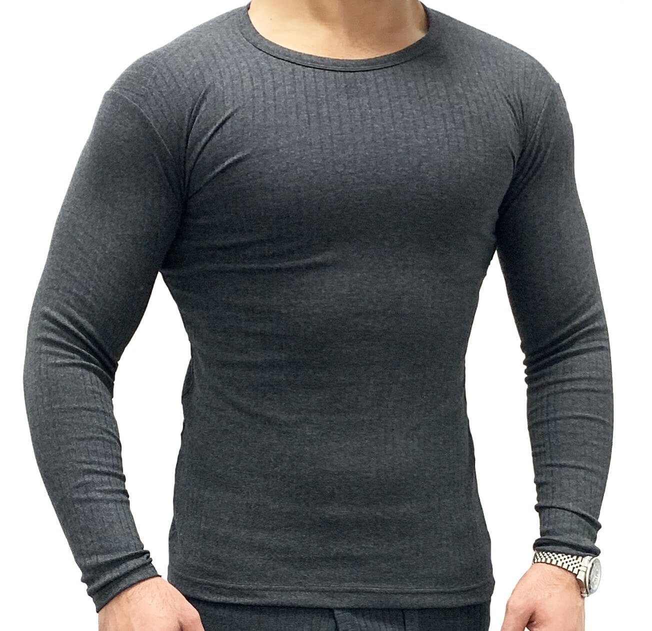 Garcia Pescara Thermounterhemd warmes langärmliges Thermo-Shirt für Herren weich, elastisch anthrazit