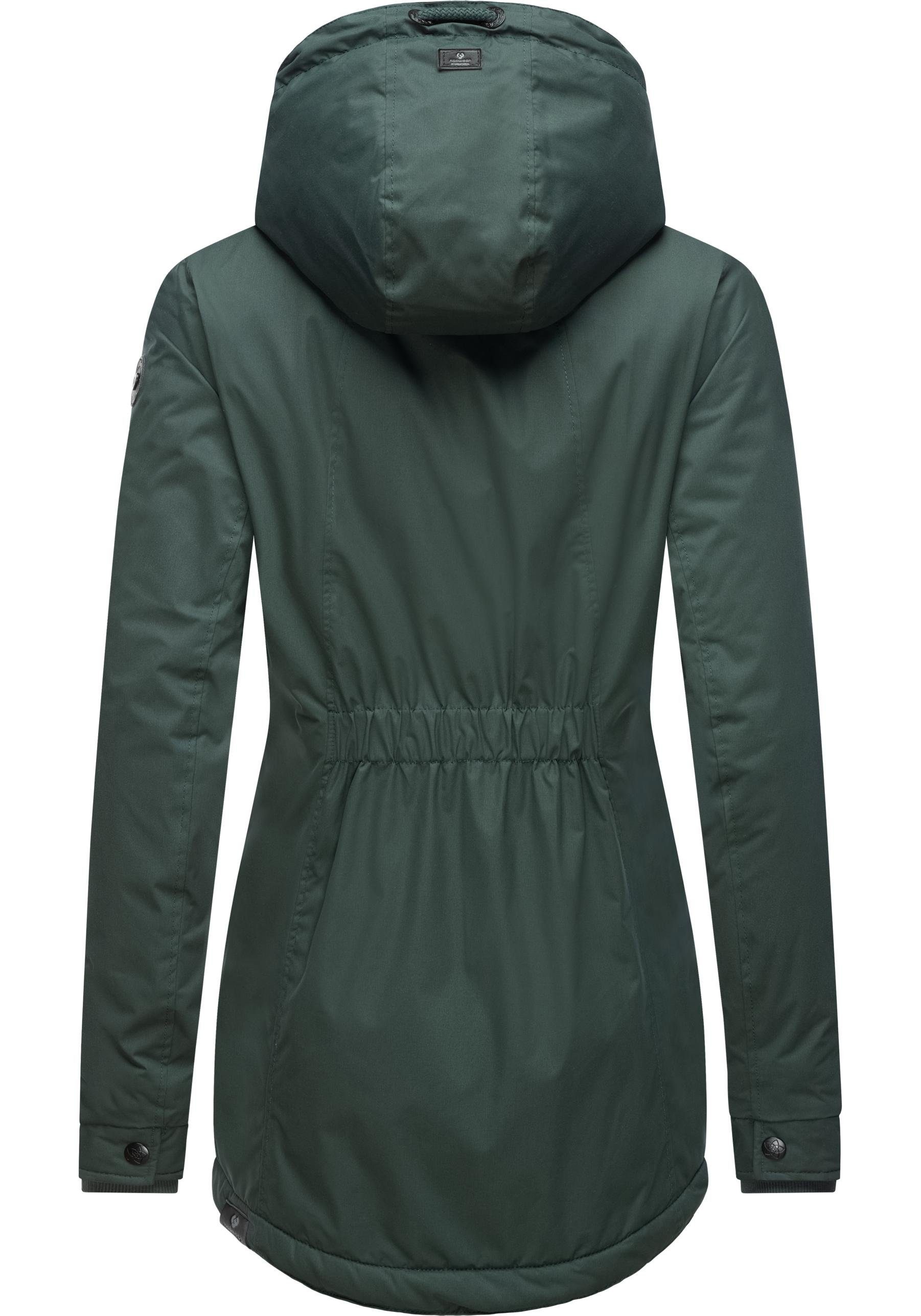 Ragwear Winterjacke Zuzka Winter Wasserdichter Winterparka mit Teddyfleece Innenfutter