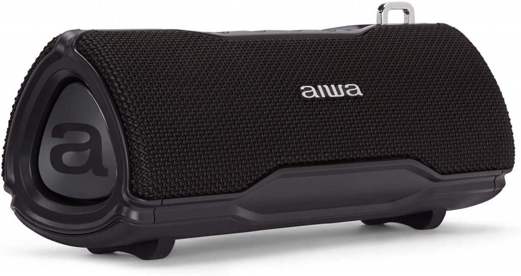 Aiwa BST-500 Bluetooth Lautsprecher Boombox TWS, IP67, 12W, Hyperbass Bluetooth-Lautsprecher (Bluetooth, 12 W, Wiederaufladbarer Akku)