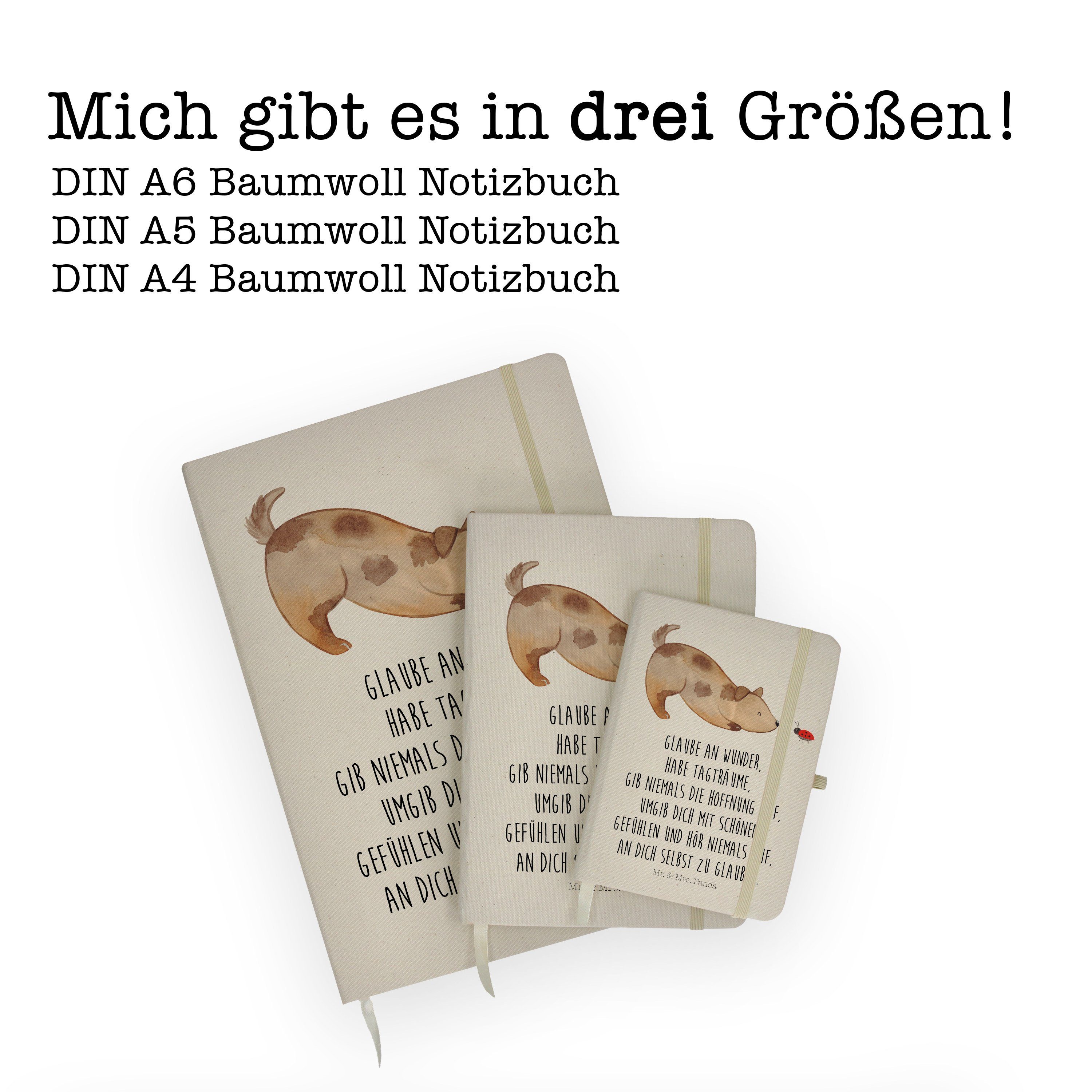 Mr. & Mrs. Panda - Geschenk, Hund Hunderasse, Notizbuch Marienkäfer Hundebesitzer - Transparent