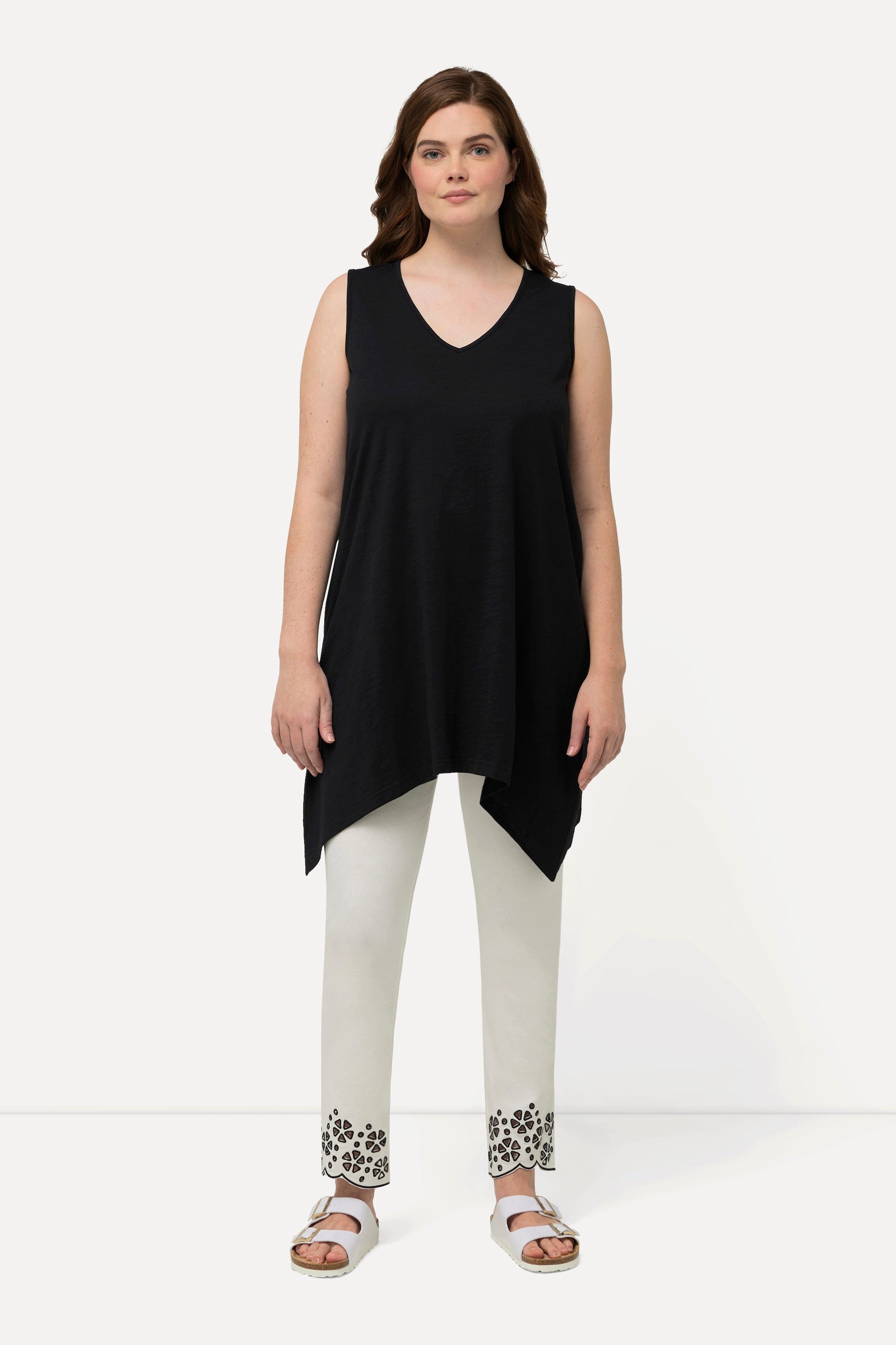 Ulla Popken Longshirt Longtop Zipfelsaum A-Linie günstig online kaufen