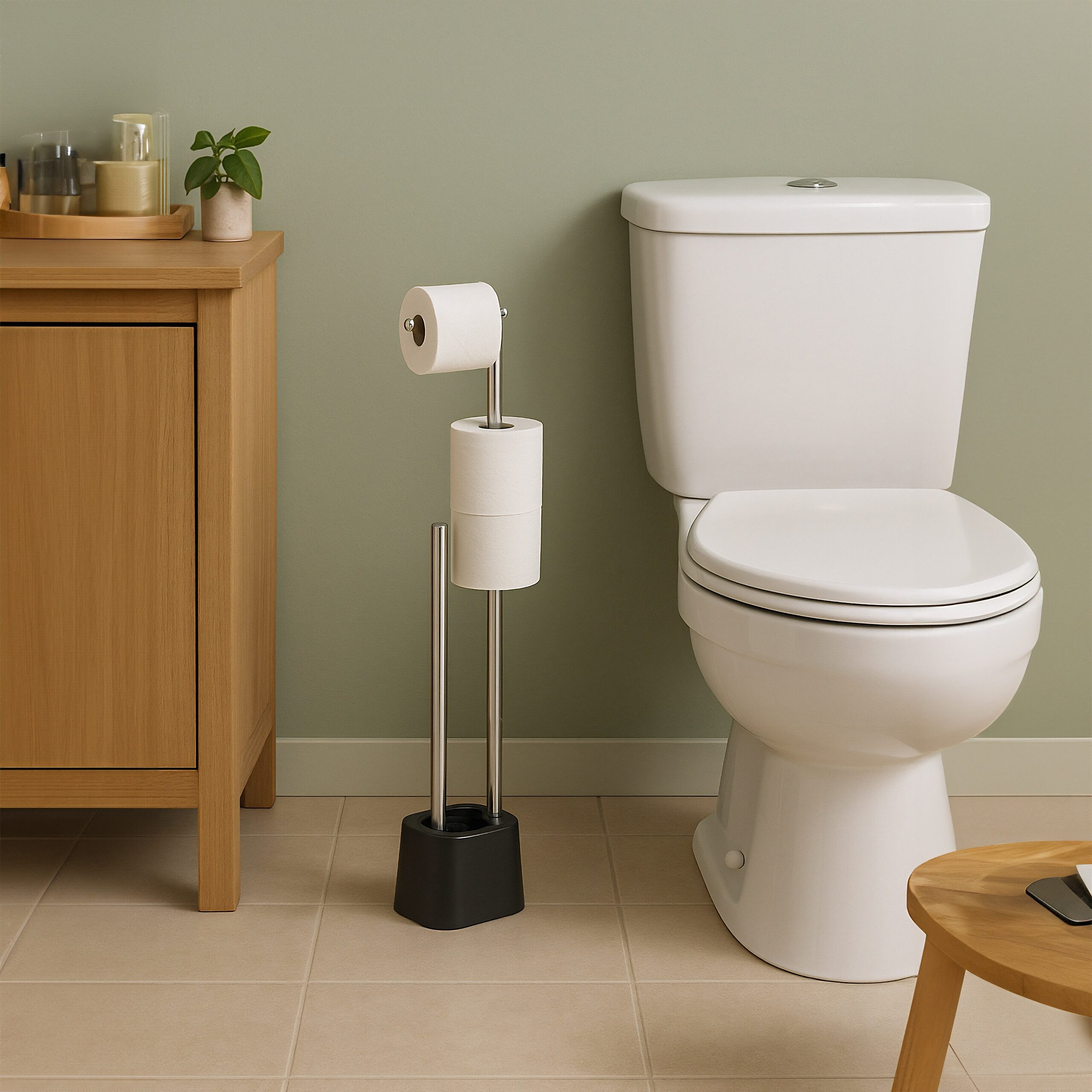 relaxdays WC-Garnitur Edelstahl, schwarz günstig online kaufen