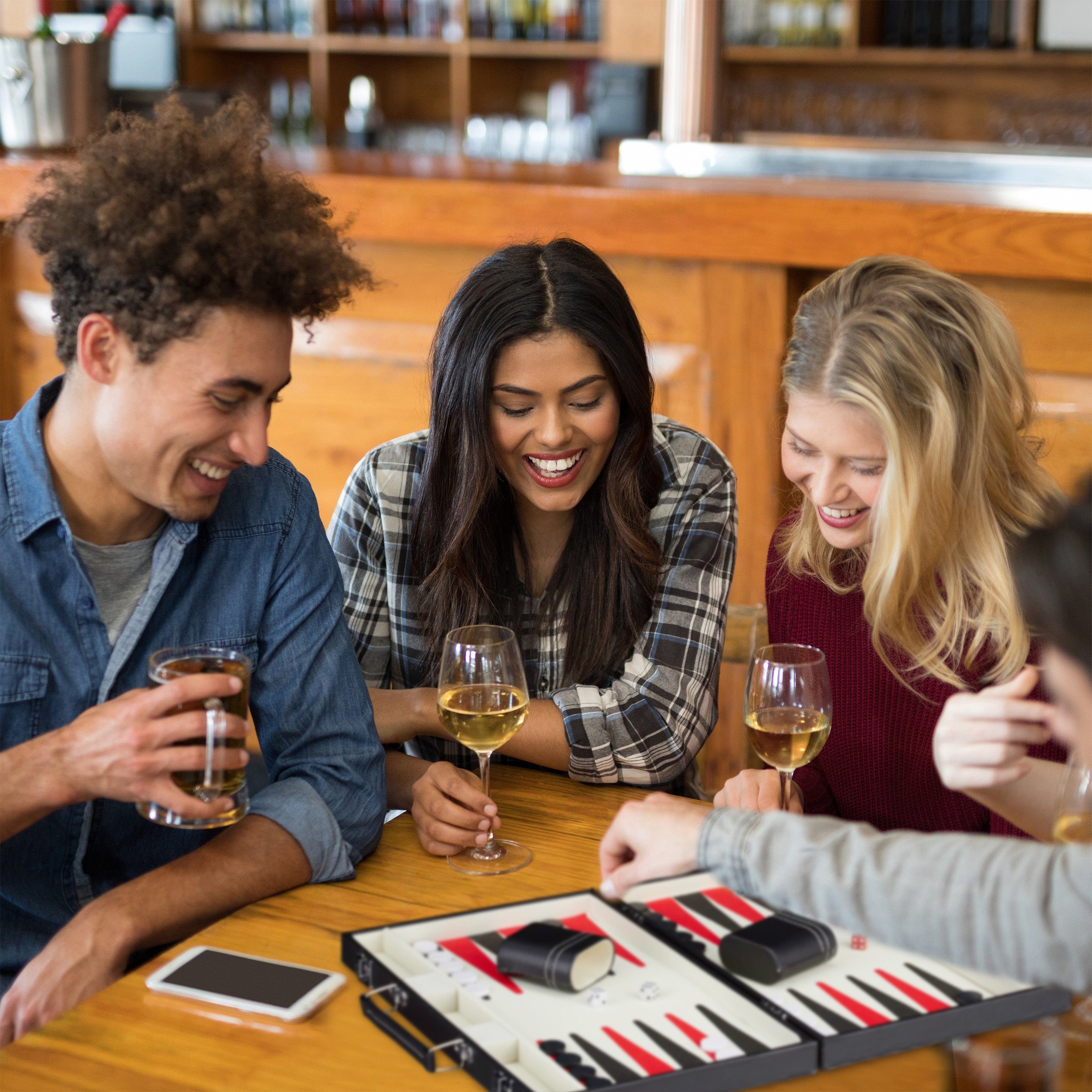 relaxdays Spielesammlung Backgammon Koffer