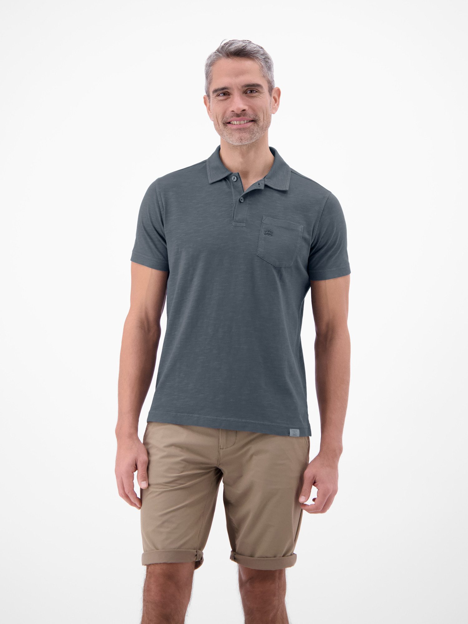 Poloshirt Polo in Jersey-Qualität mit Brusttasche aus reiner Baumwolle