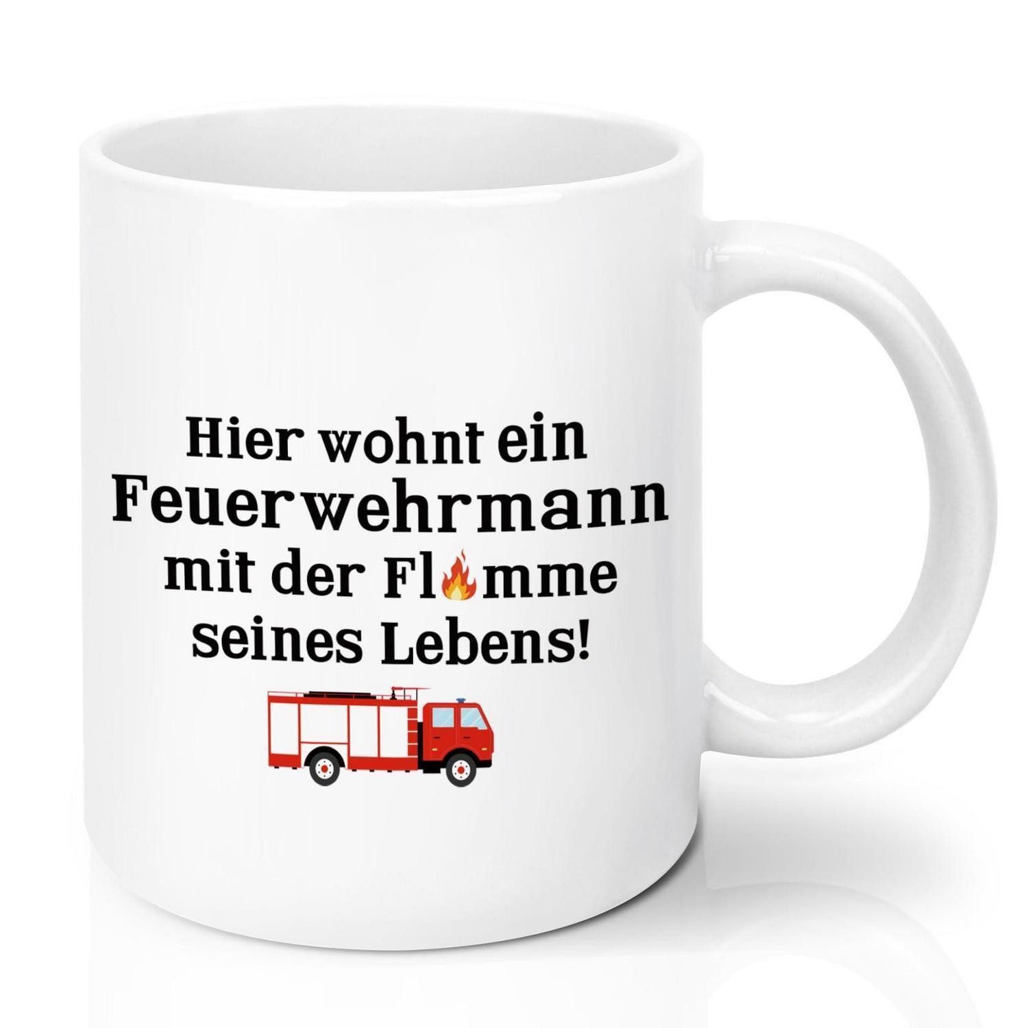 LuxusKollektion Tasse Feuerwehr Tasse mit Spruch & Motiv, Keramik