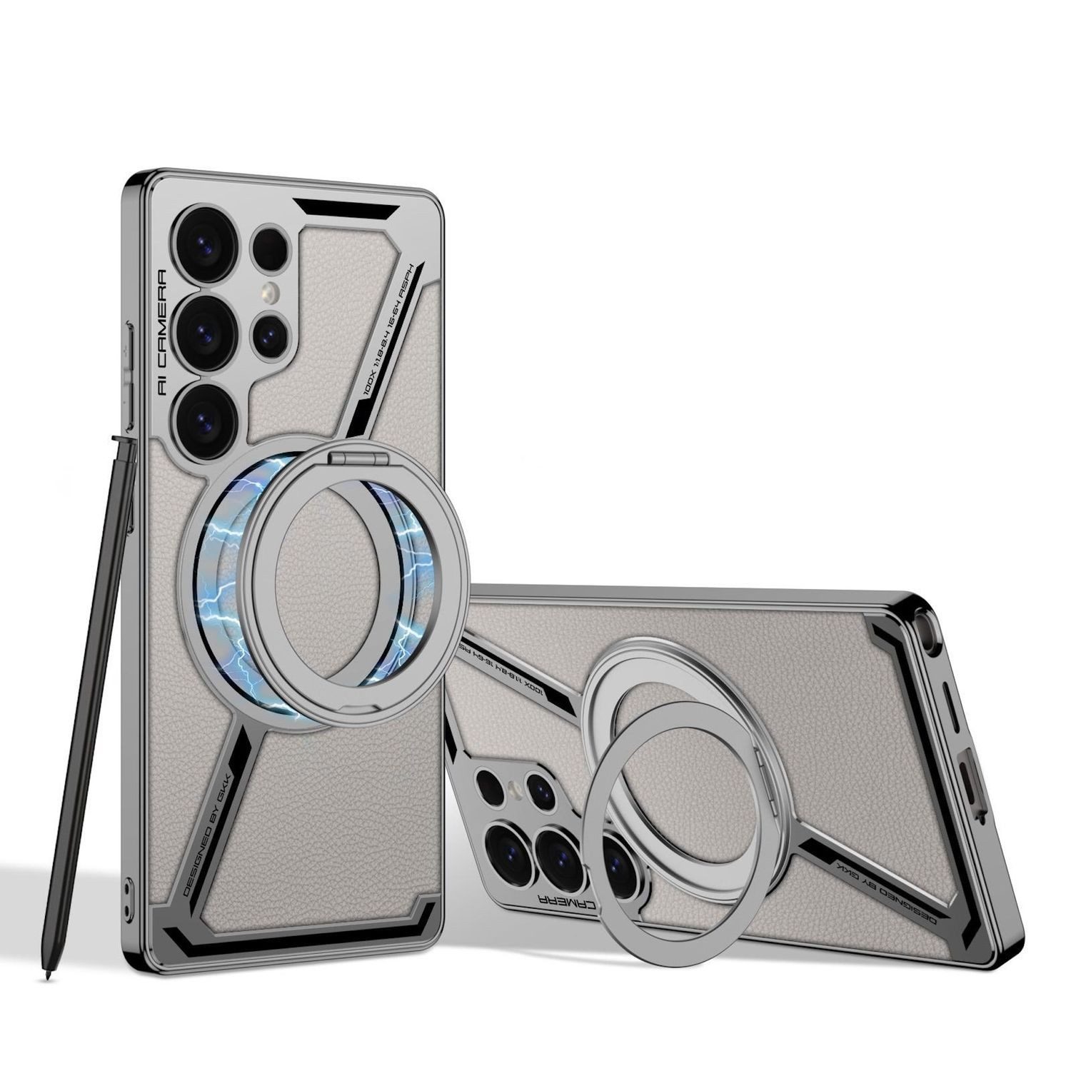 Handyhülle Für Samsung Galaxy S25 Ultra GKK Magsafe Z - Design Schutz Hülle Titan