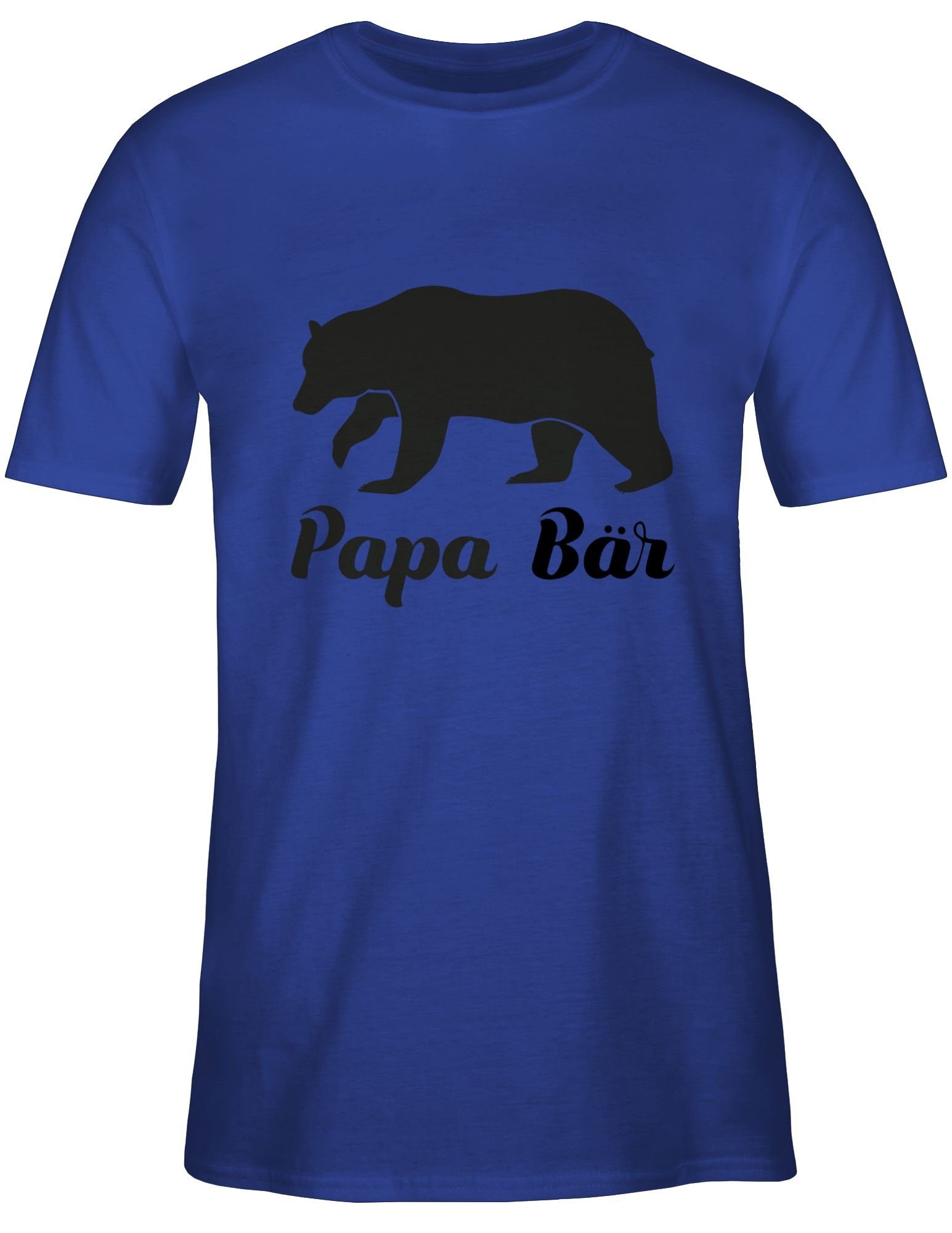 Shirtracer T-Shirt Papa Bär Vatertag für Geschenk 3 Papa Royalblau