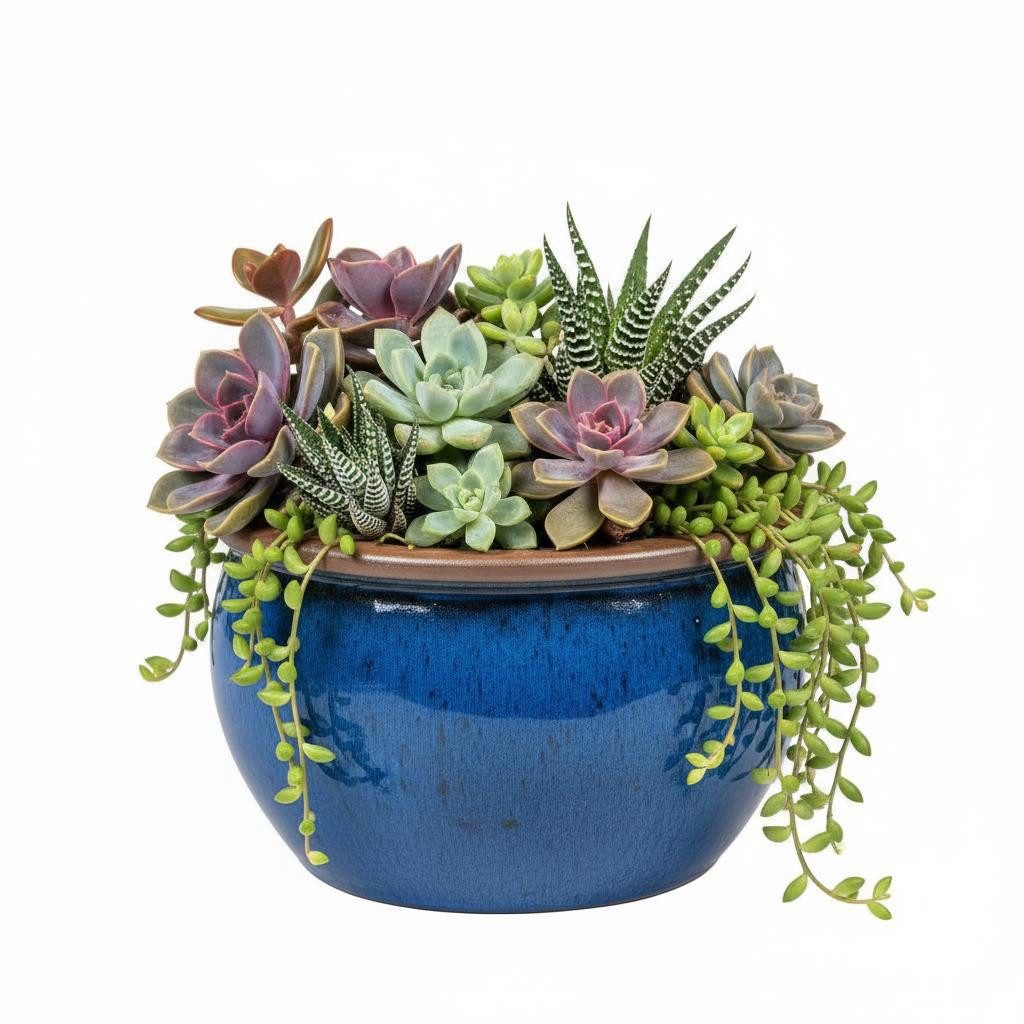 Teramico Pflanzkübel Blumentopf Keramik Modell "Bavaria" 24cm Royal Blau, 1 günstig online kaufen