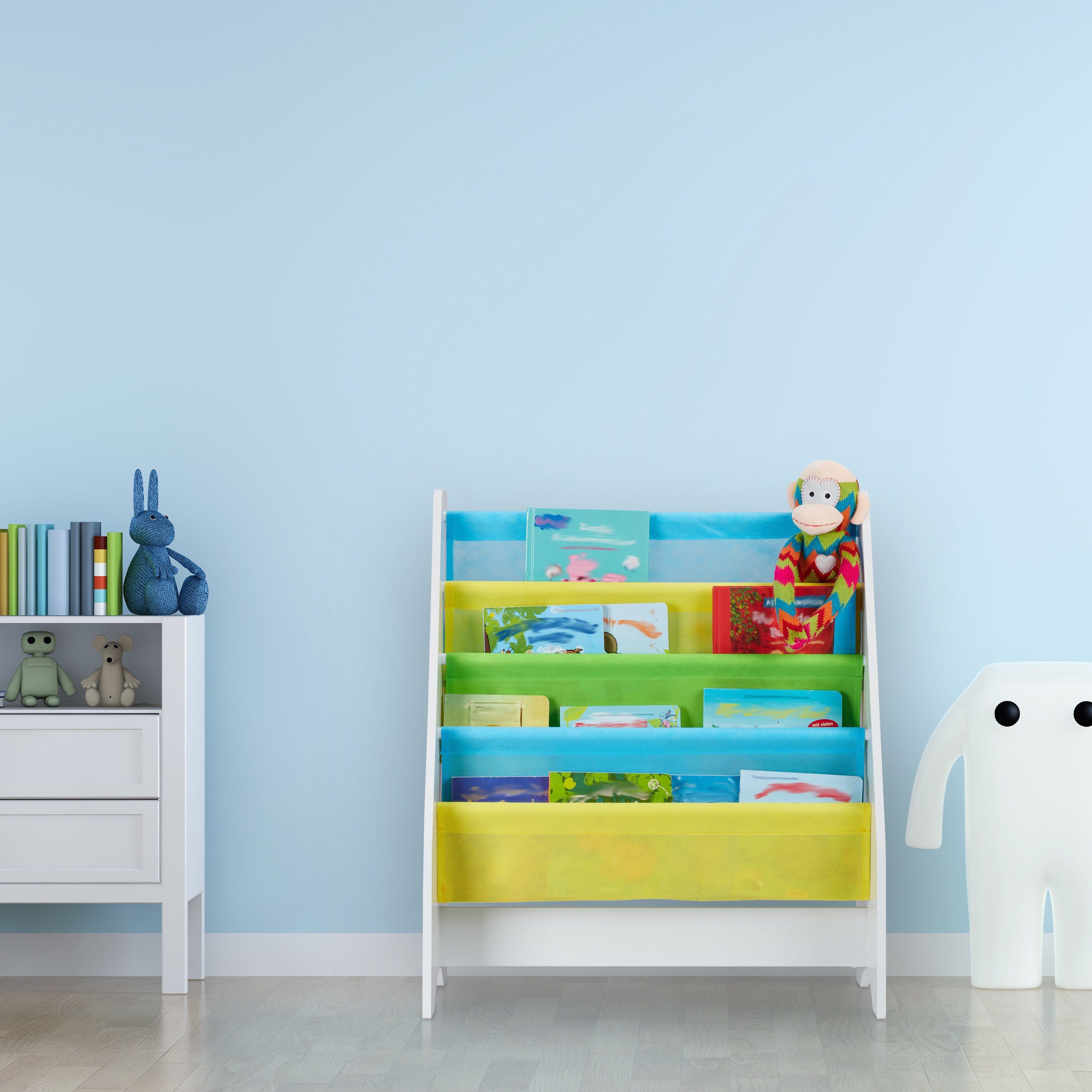 relaxdays Kinderregal Kinder Bücherregal, B günstig online kaufen