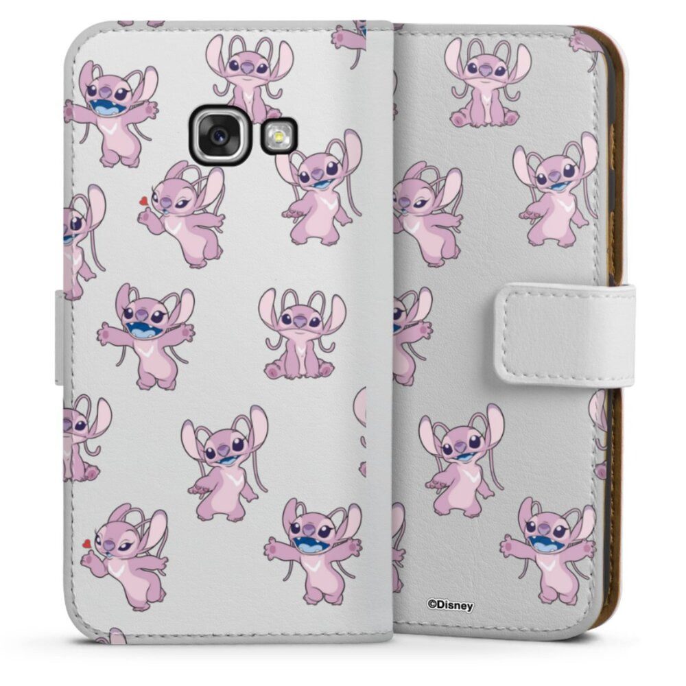 DeinDesign Handyhülle Lilo & Stitch Engel Disney Angel Faces Pattern Transparent, Samsung Galaxy A3 (2017) Hülle Handy Flip Case Wallet Cover