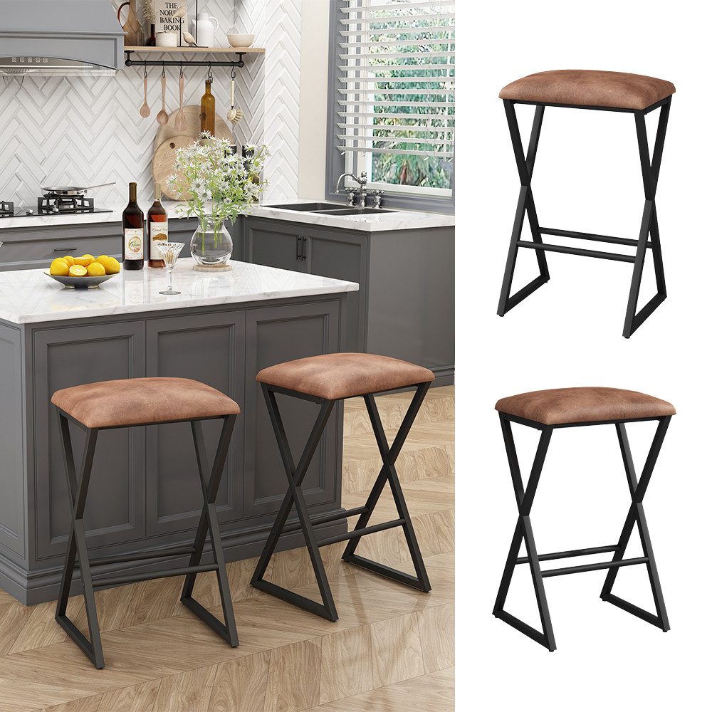 Vicco Barhocker Vault, Braun, 30 x 64 cm 2er Set günstig online kaufen