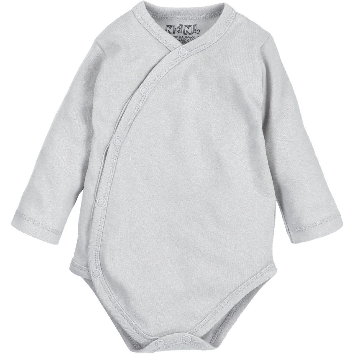 NINI Langarmwickelbody Basic Unisex Kinder (1-tlg) Langarm Einteiler, Body, Longsleeve-Body, Bodysuit, Stretchbody