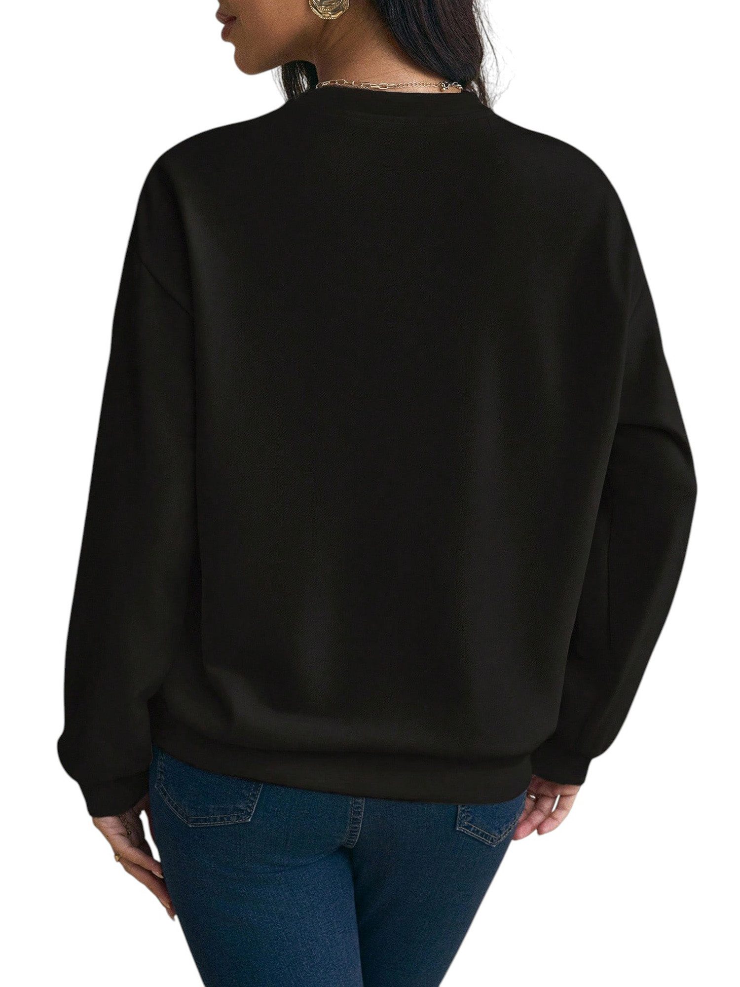 PYLIKE Fleecepullover Damen Oversized Sweatshirt mit günstig online kaufen