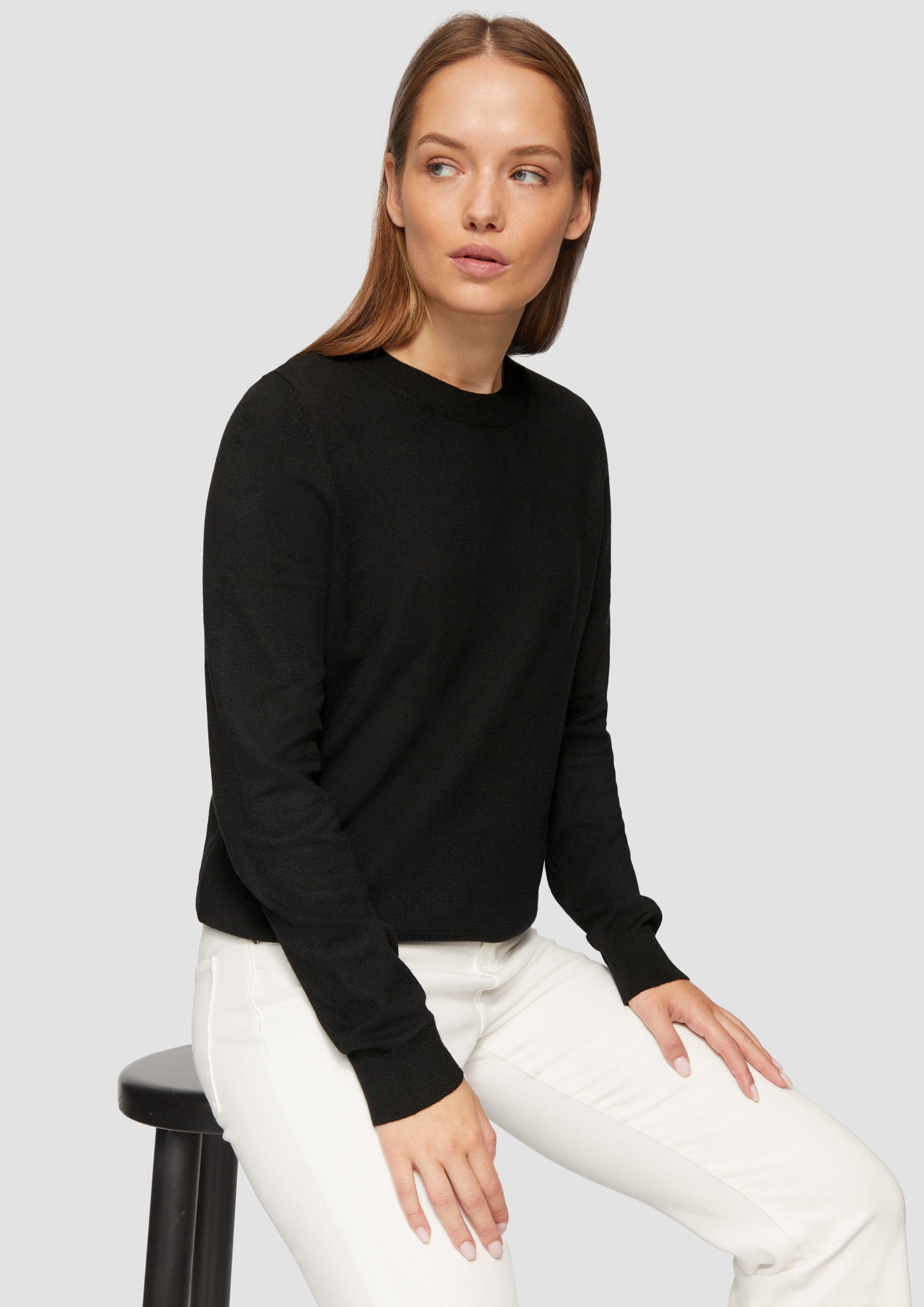 s.Oliver Strickpullover Strickpullover aus Viskosemix günstig online kaufen