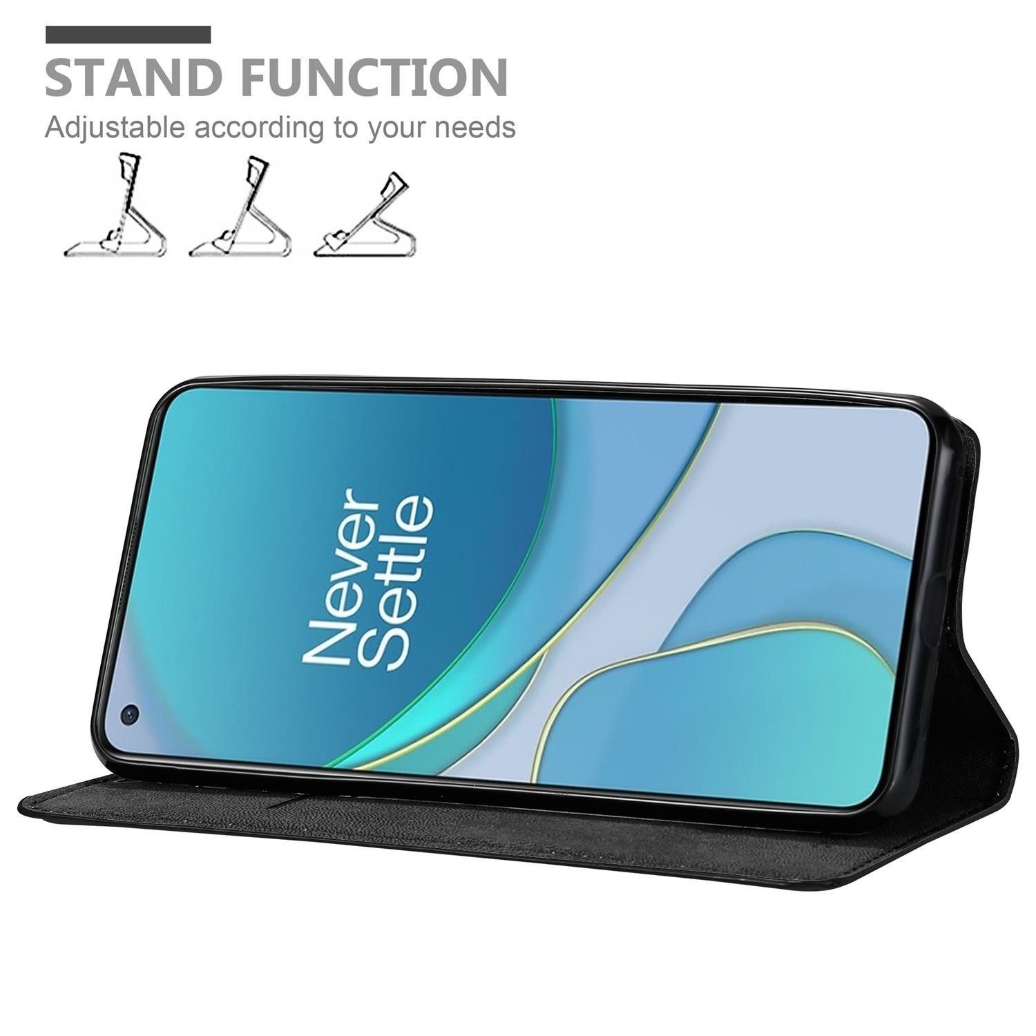 Cadorabo Handyhülle für OnePlus 8T Hülle OnePlus 8T, Hülle Schutzhülle mit Standfunktion, Magnetverschluss und Kartenfach