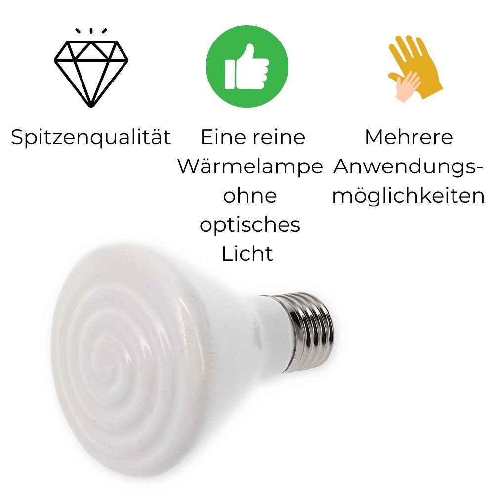 GarPet Terrarienleuchte Wärmelampe Keramik Heiz Lampe Dunkelstrahler Kerami günstig online kaufen