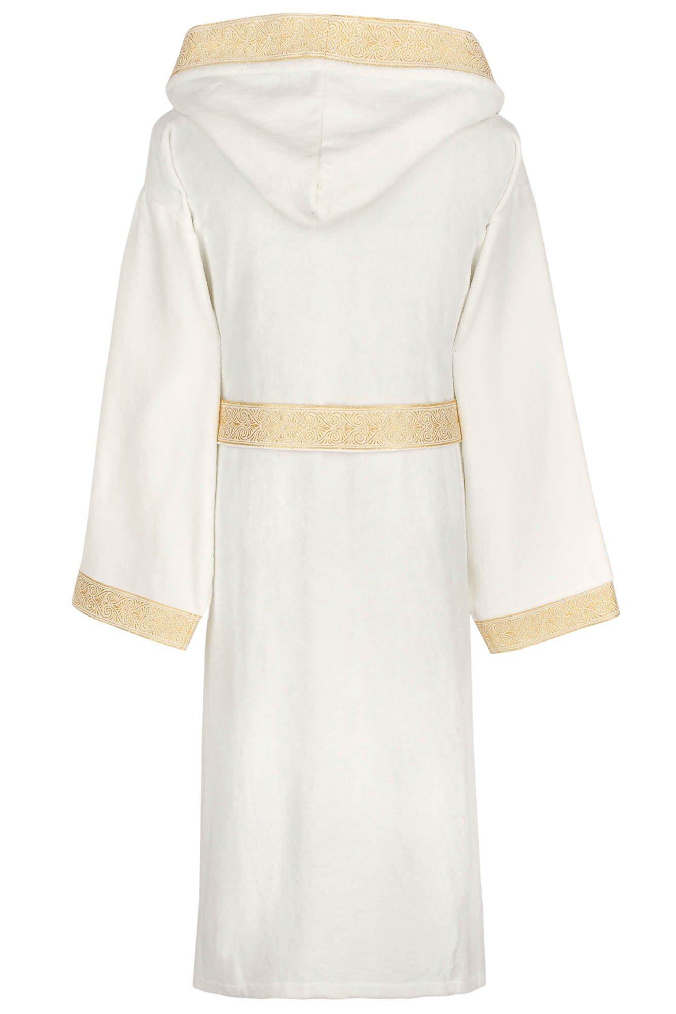 Aymando Bademantel Weiß, 100% Baumwolle, Kapuze, Bindegürtel, Geschenkverpa günstig online kaufen