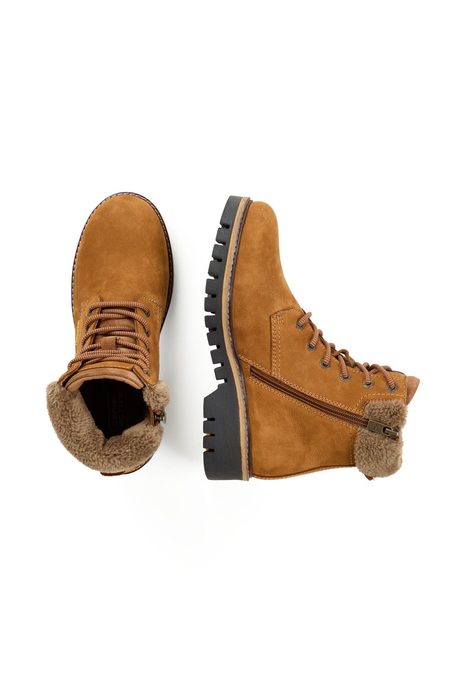 camel active mit Seitenzipper Schnürstiefel