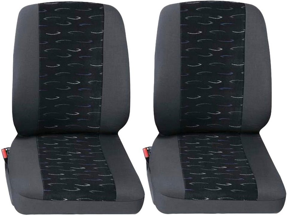 Petex Autositzbezug Sitzbezug für Transporter/ Kombi, 2-tlg Profi 2 in  blau, für vorne, Bestehend aus zwei Einzelsitzen, universelle Passform