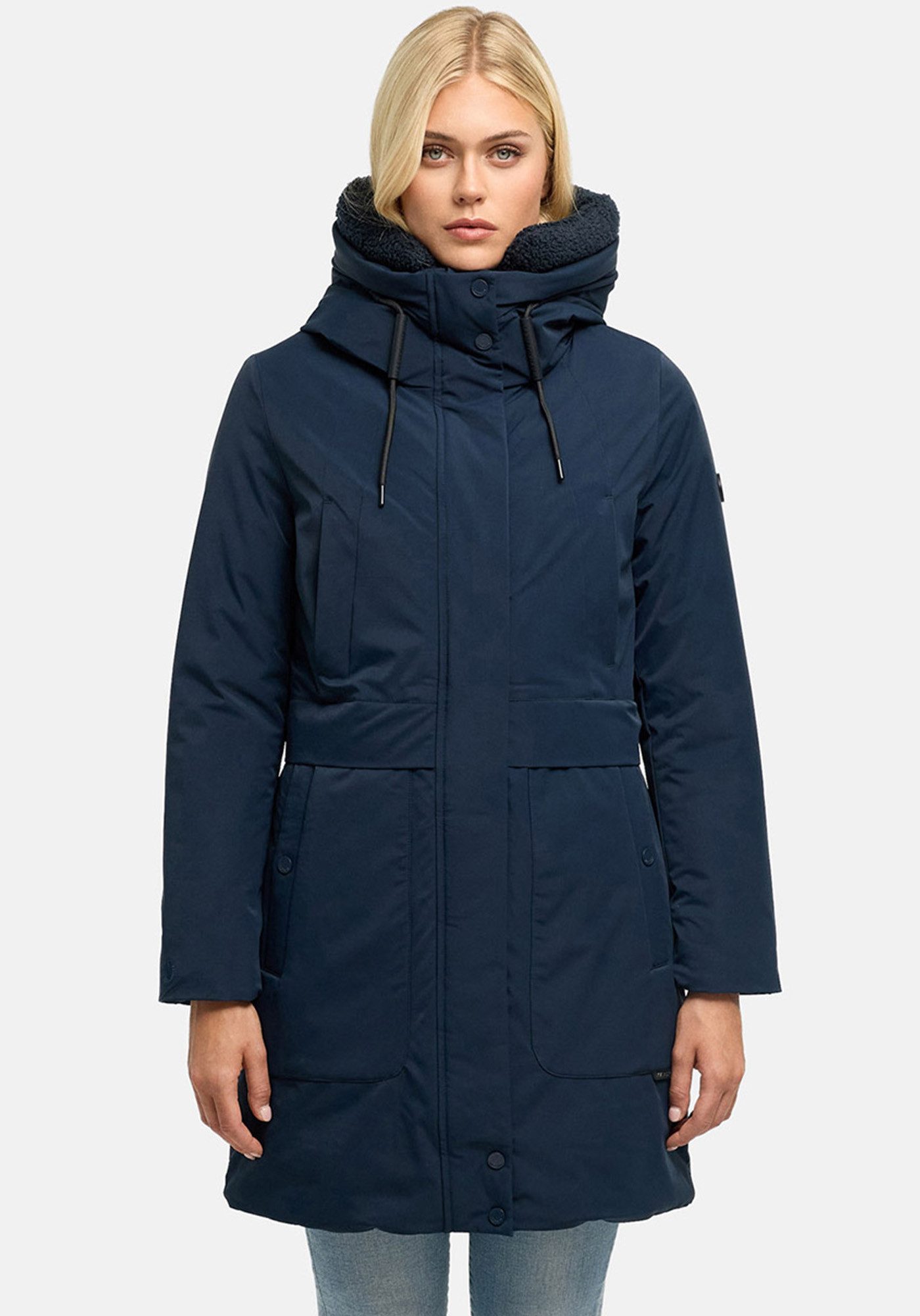 Marikoo Parka Pakaami Winterparka mit Kapuze, Teddyfutter, aufgesetzten Taschen