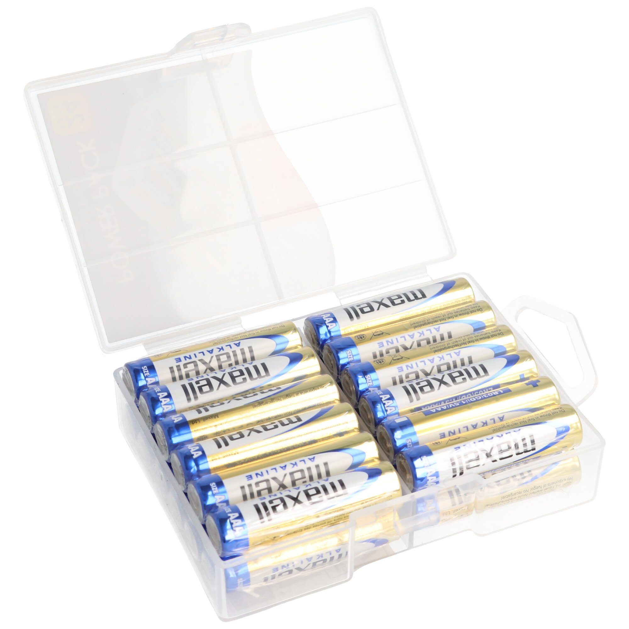 Maxell 24er Marken Alkaline Batterie LR03 AAA im Sparpack Micro Batterien LR Batterie, (1,5 V)