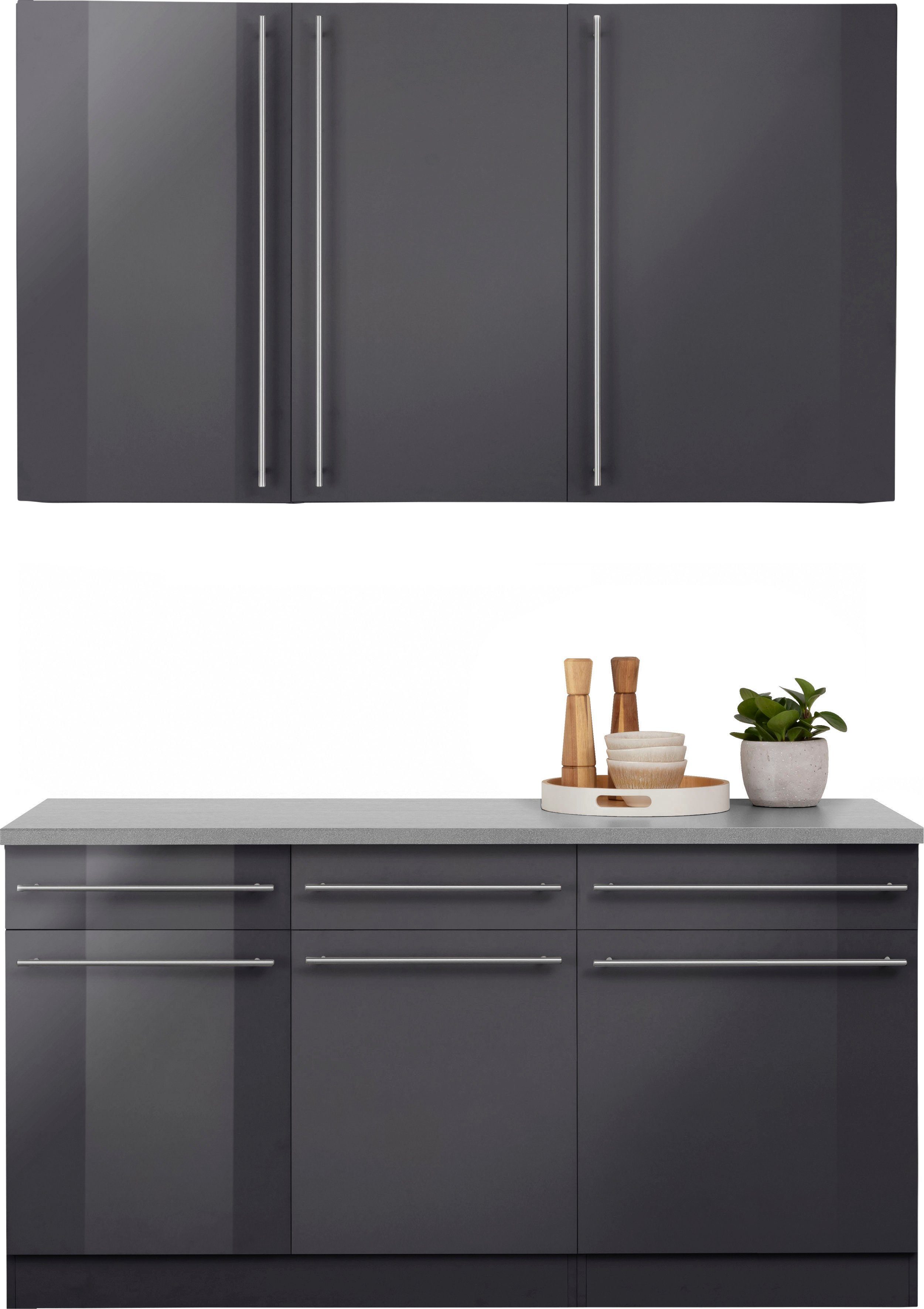 wiho Küchen Pantryküche Chicago, ohne E-Geräte, Breite 160 cm günstig online kaufen