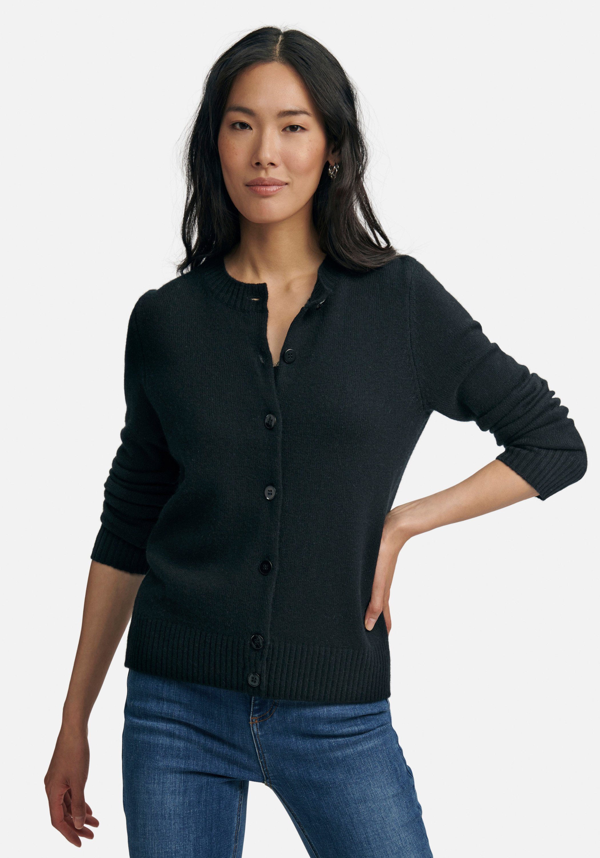 include Cardigan cashmere mit Rundhals schwarz