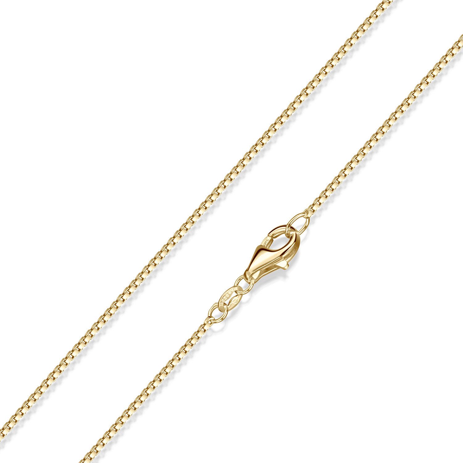 Materia Kette ohne Anhänger Damen Venezianerkette Halskette Gold 1mm 40-70c günstig online kaufen