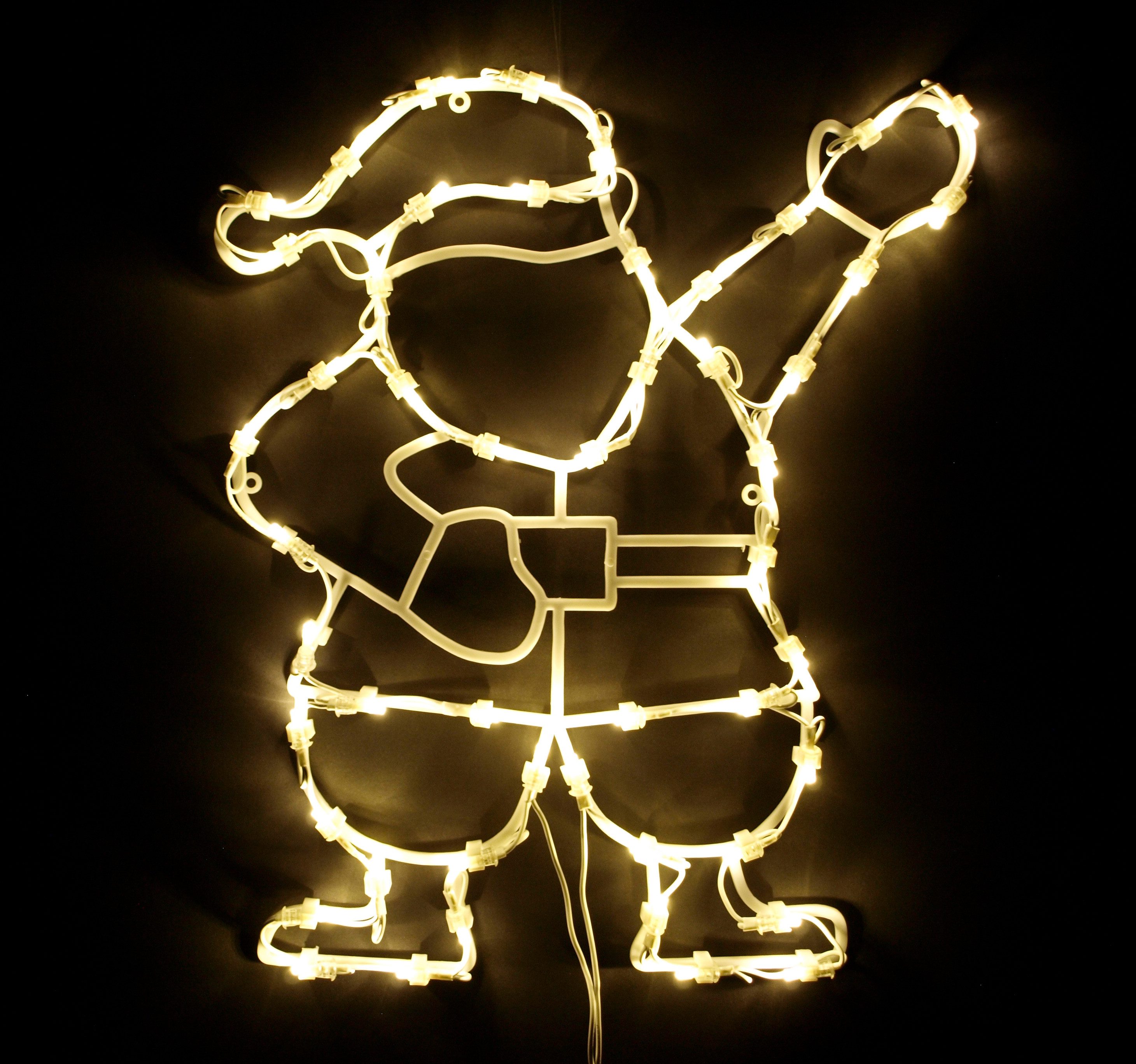 DEGAMO Beleuchtetes Fensterbild WEIHNACHTSMANN, 42x37cm, 50 LED warmweiss, günstig online kaufen