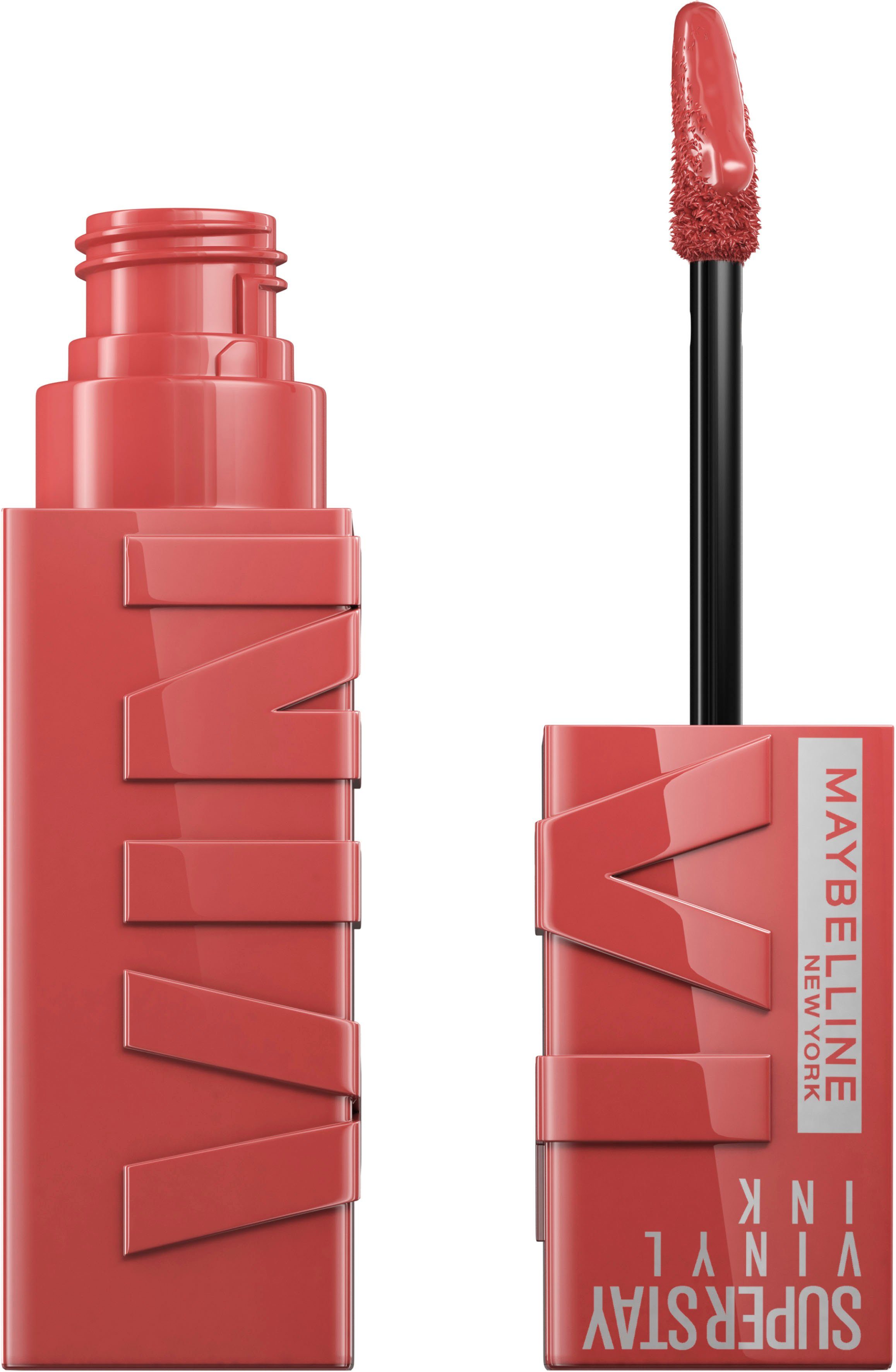 MAYBELLINE NEW YORK Lippenstift SUPER STAY VINYL INK, mit mattem Finish, flüssige Textur, bis zu 16h Halt